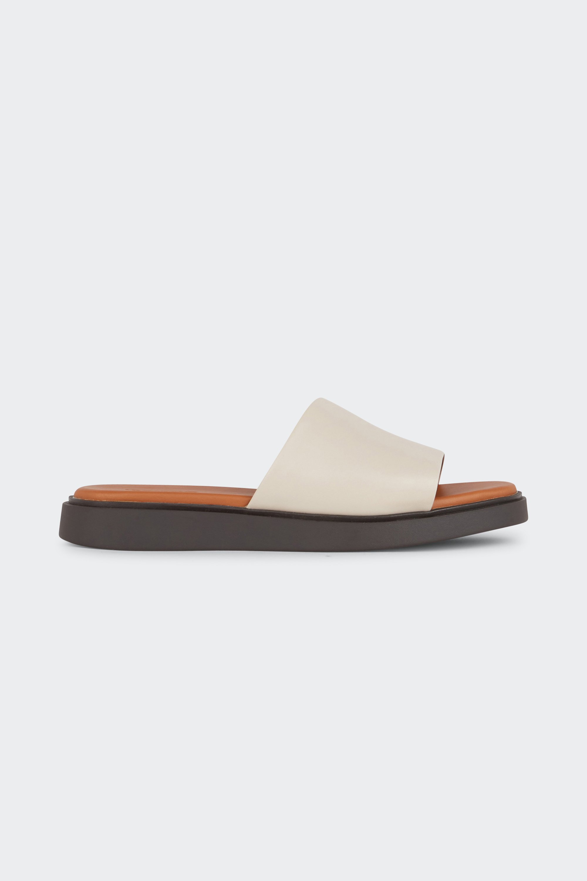 Flat furry sheepskin sandals | White by VAGABOND SHOEMAKERS Flat furry sheepskin sandals White