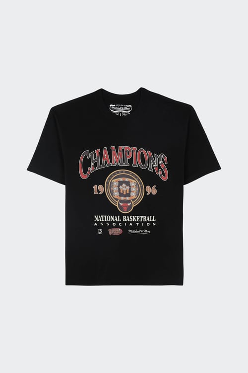 MITCHELL & NESS Regular-fit round-neck cotton T-shirt Black