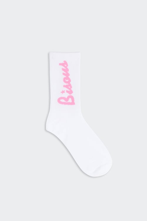BISOUS SKATEBOARDS Chaussettes Blanc