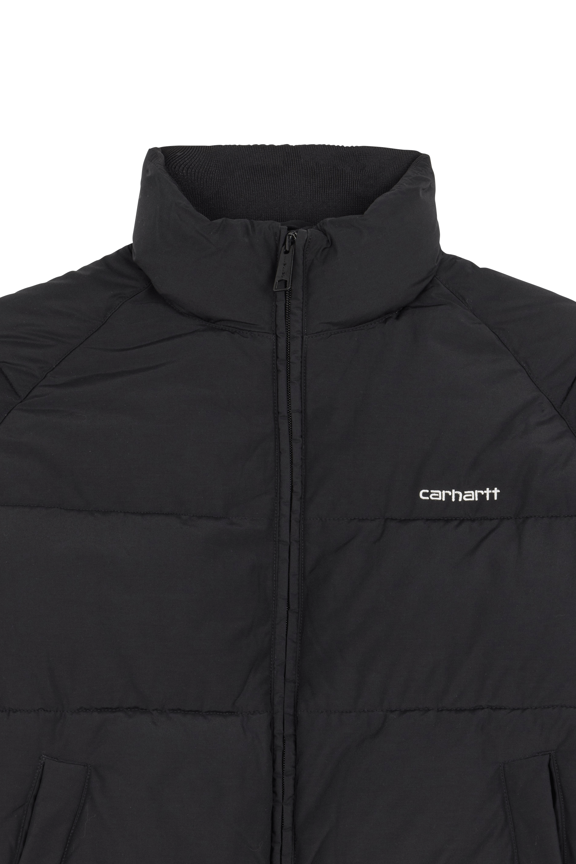 Lightweight quilted padded jacket with high neck Black