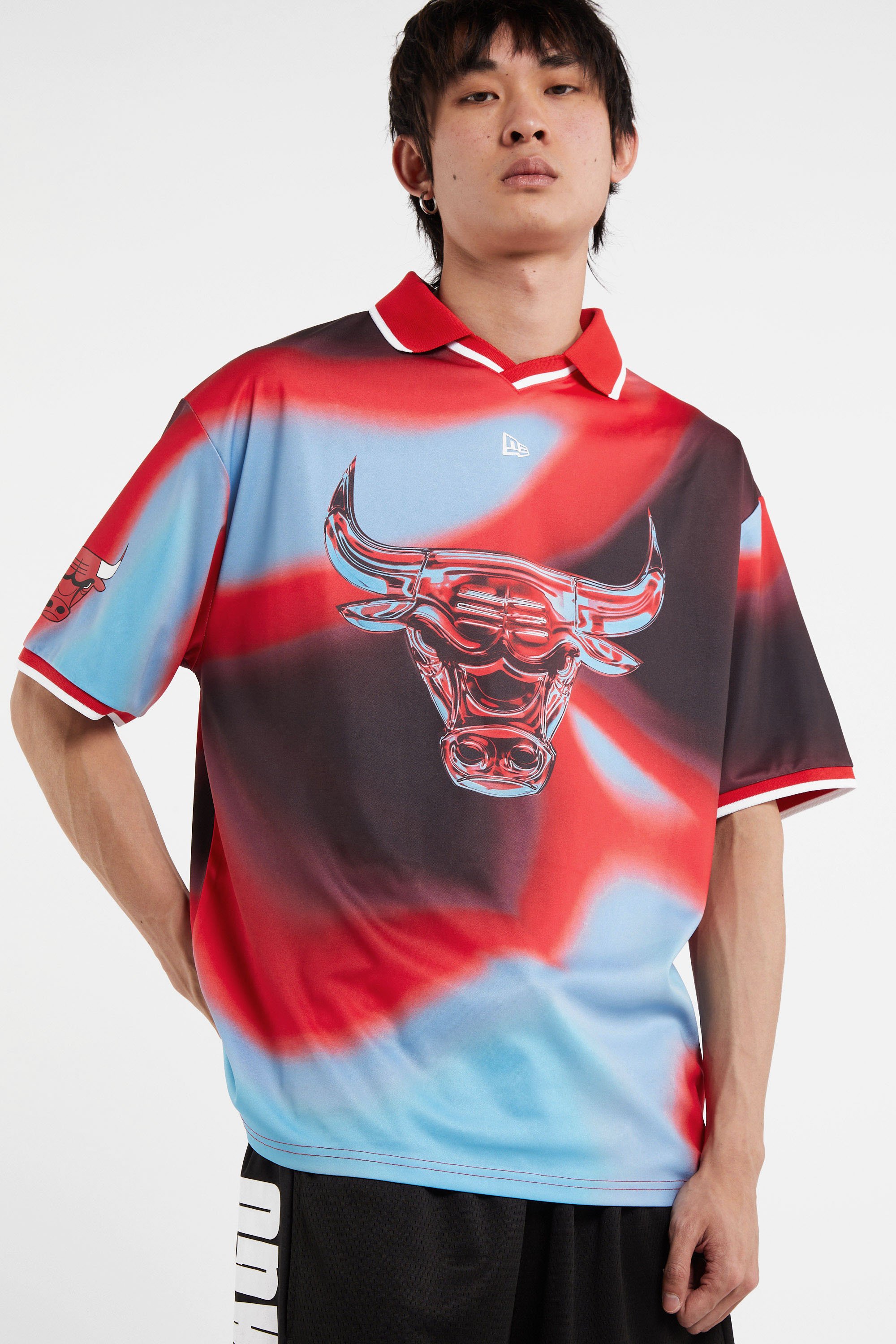 Regular-fit round-neck cotton T-shirt Red