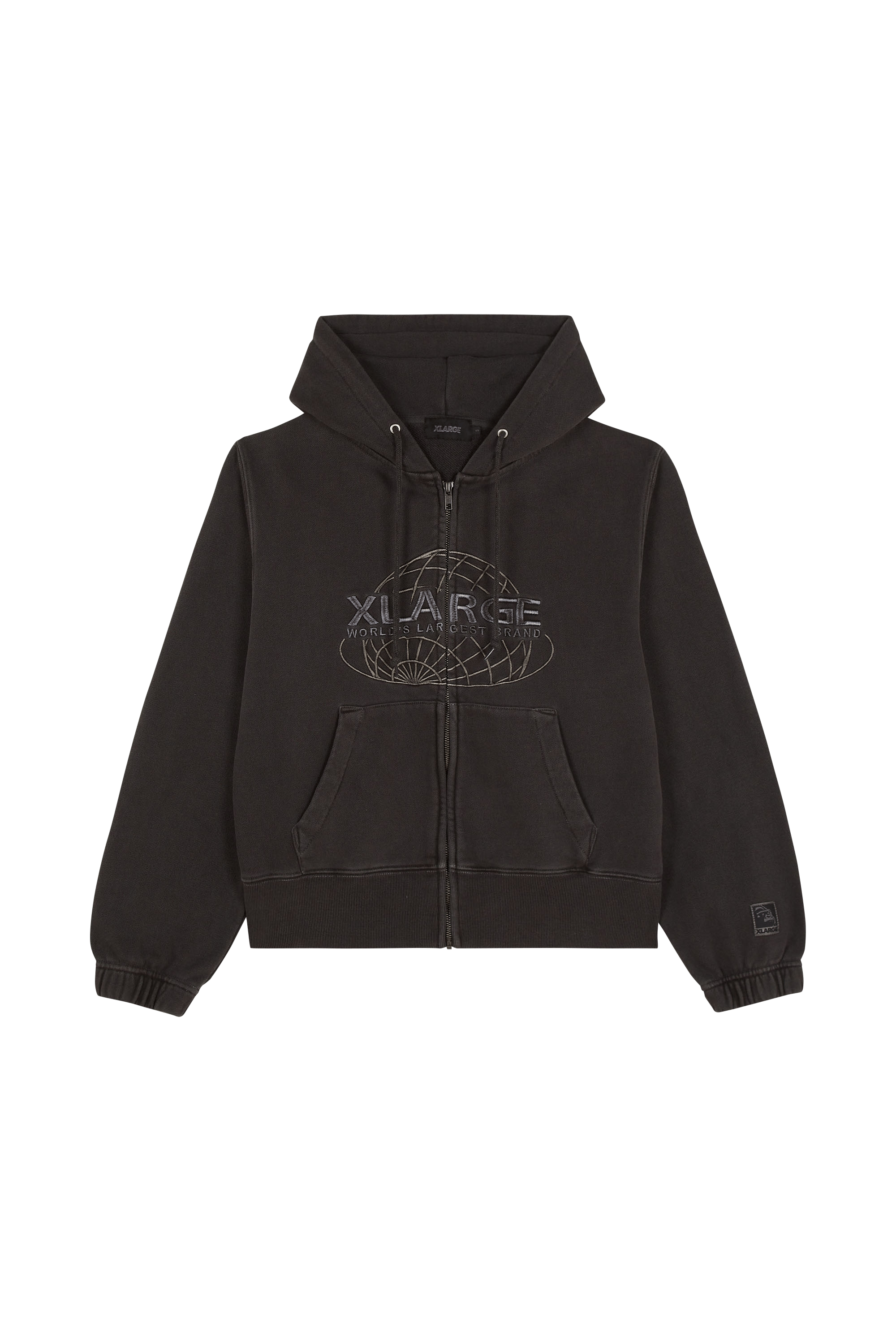 zip-up hoodie WORLD'S LARGEST BRAND SLIM ZIP HOODED SWEATSHIRT Black