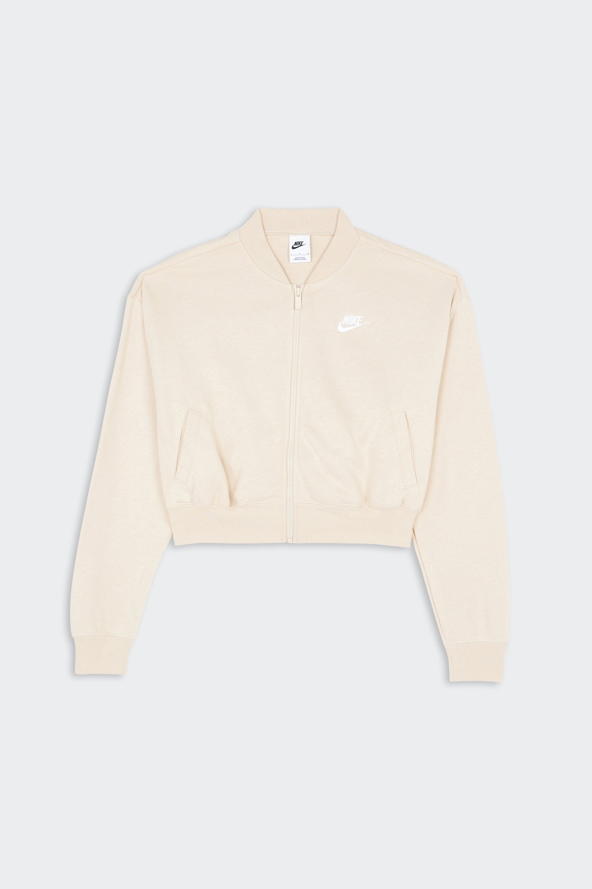 Long-sleeve zip-up top | Beige by NIKE Long-sleeve zip-up top Beige