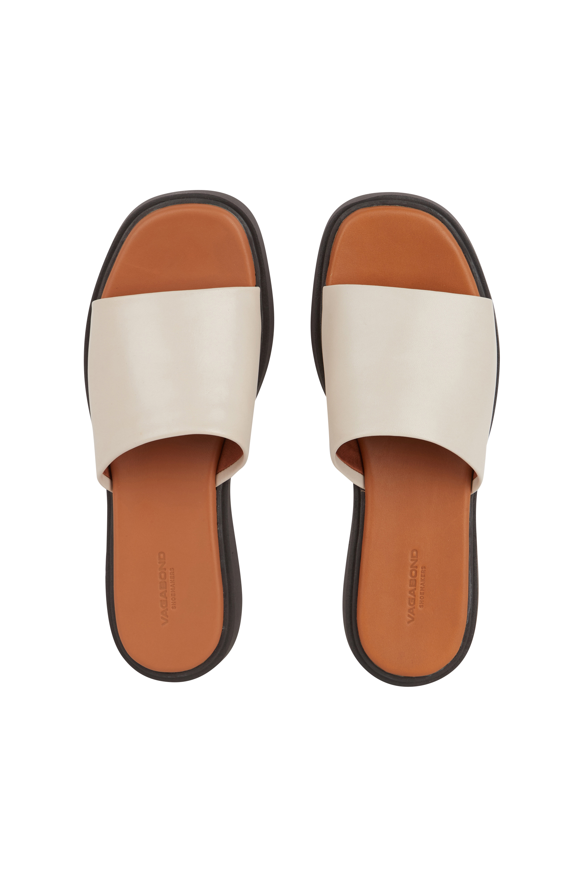 Flat furry sheepskin sandals White