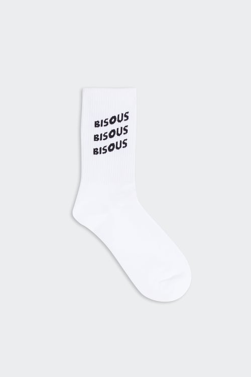 BISOUS SKATEBOARDS Chaussettes Blanc
