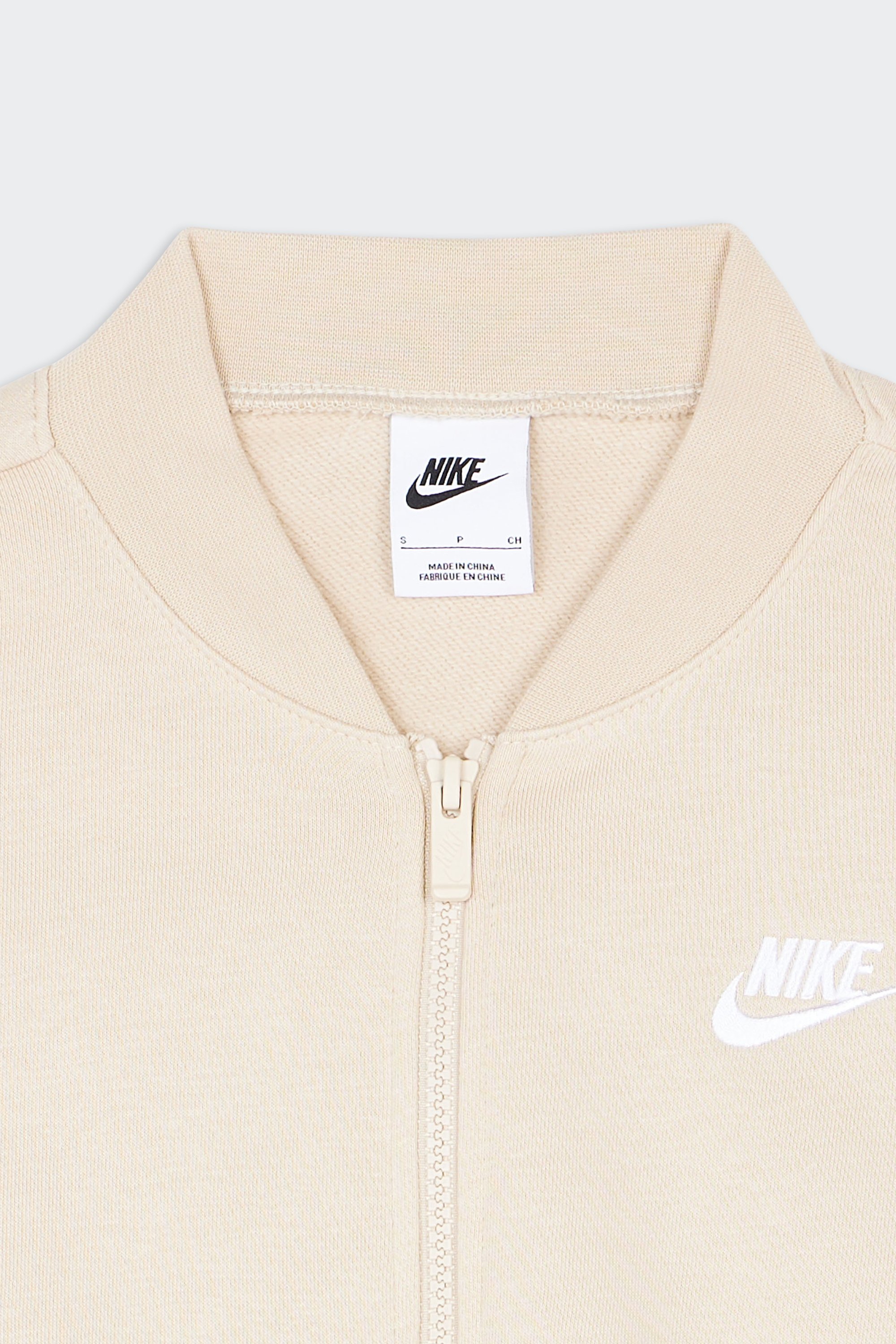 Long-sleeve zip-up top | Beige by NIKE Long-sleeve zip-up top Beige