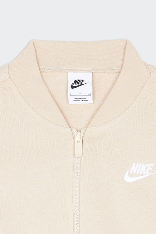 NIKE Top manches longues zippé Beige