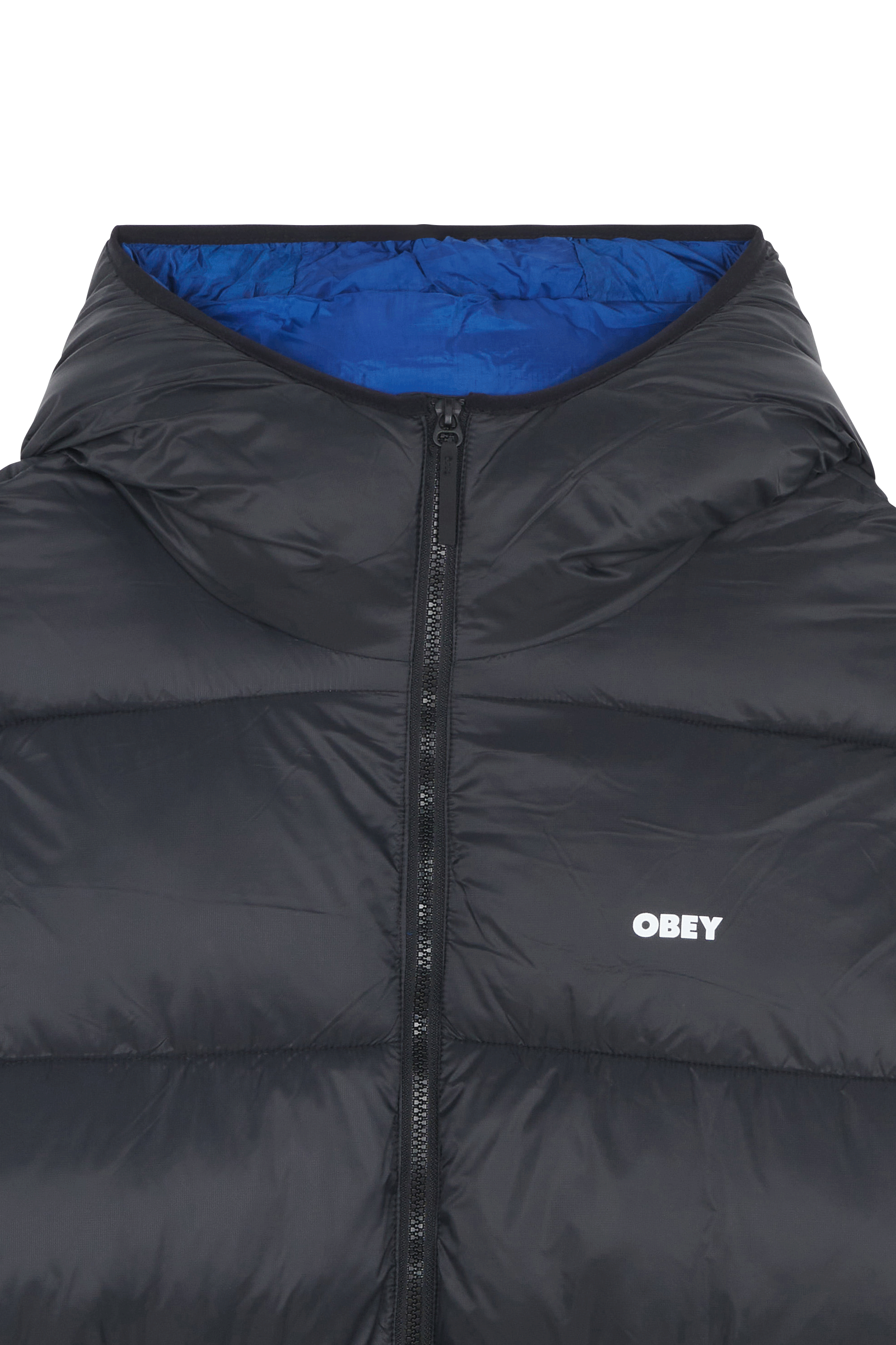 Lightweight quilted padded jacket with high neck Black