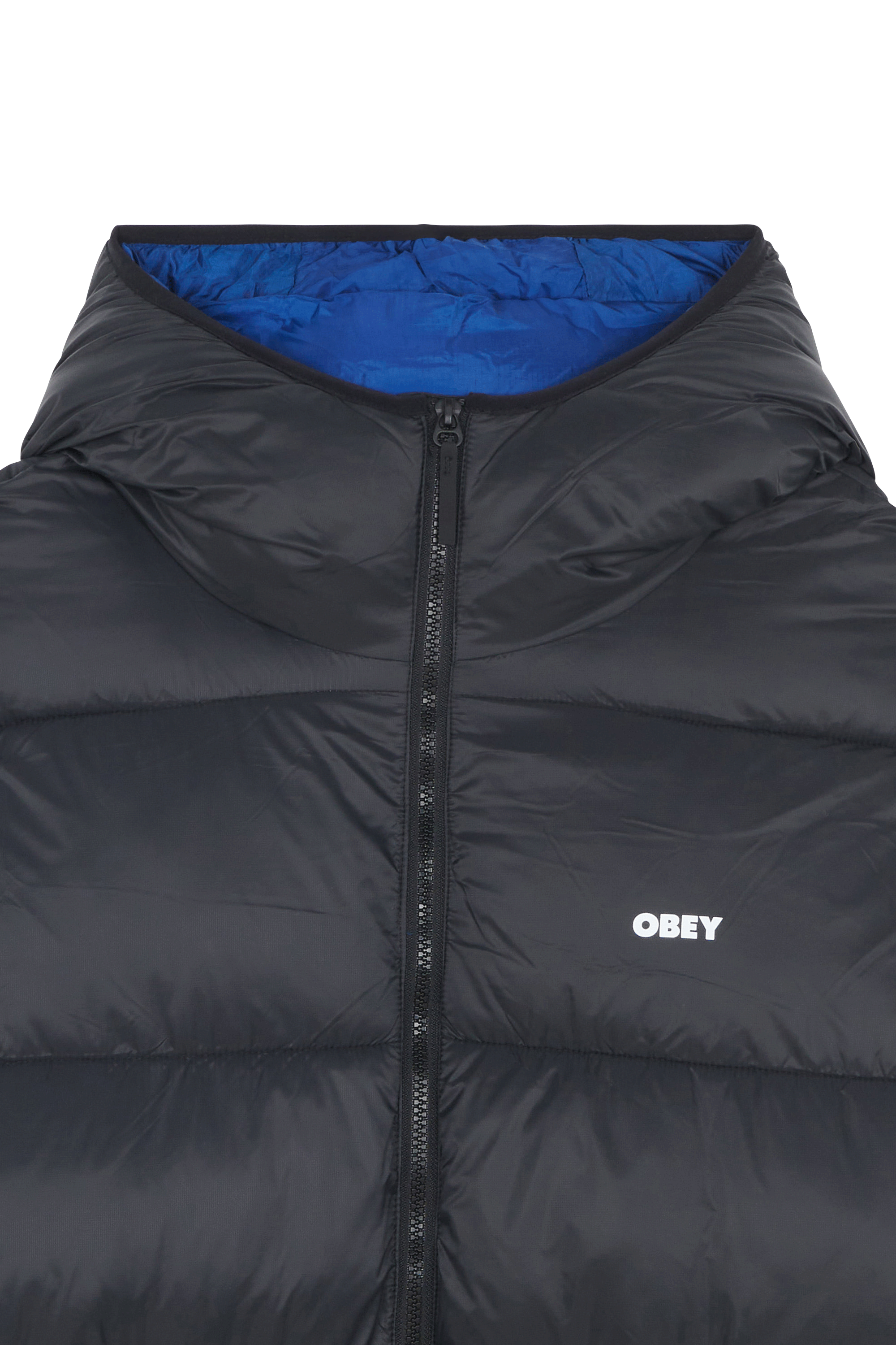 Lightweight quilted padded jacket with high neck Black
