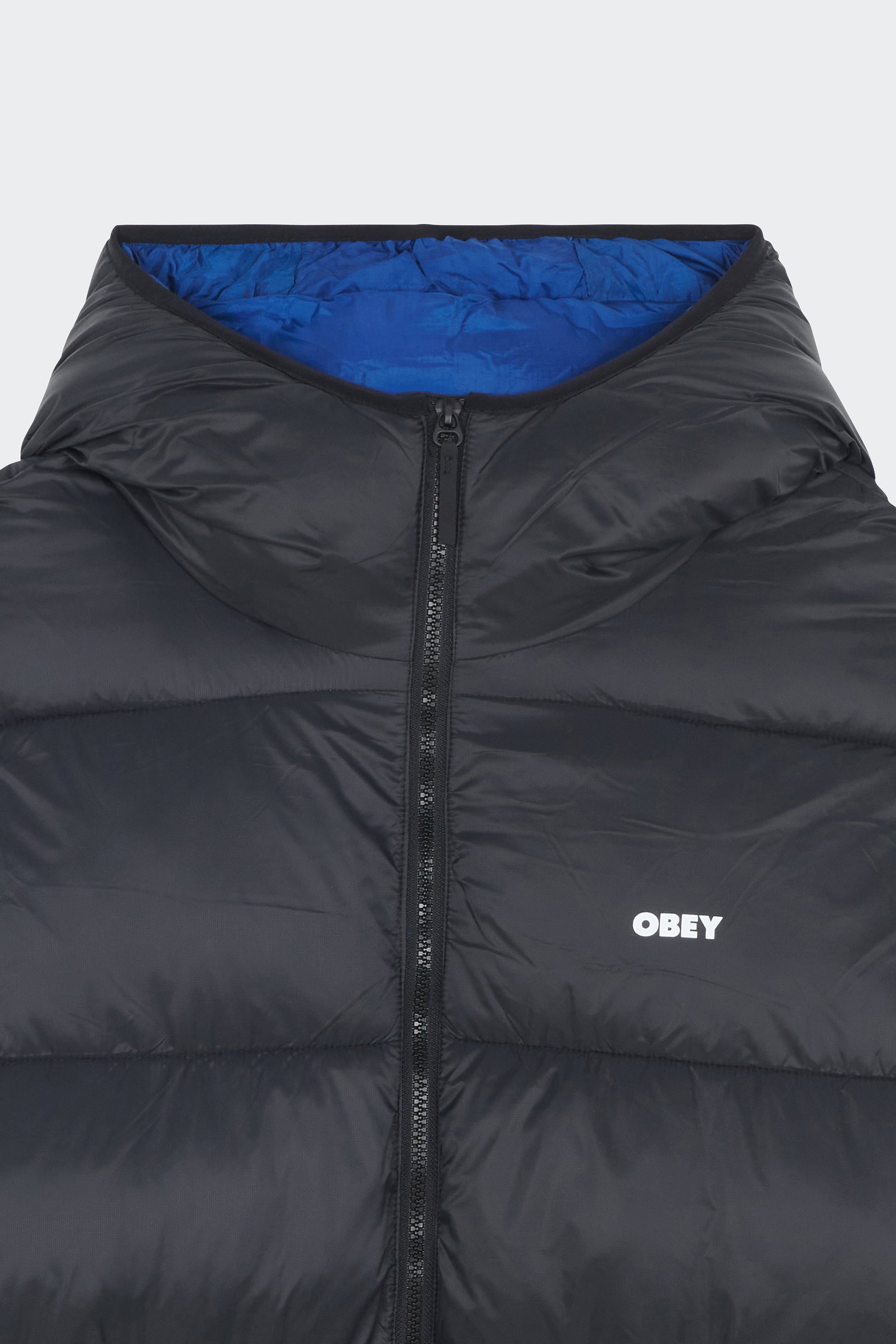 Lightweight quilted padded jacket with high neck | Black by OBEY Lightweight quilted padded jacket with high neck Black