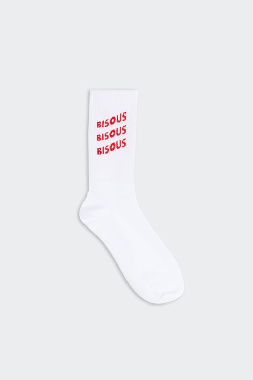 BISOUS SKATEBOARDS Chaussettes Blanc