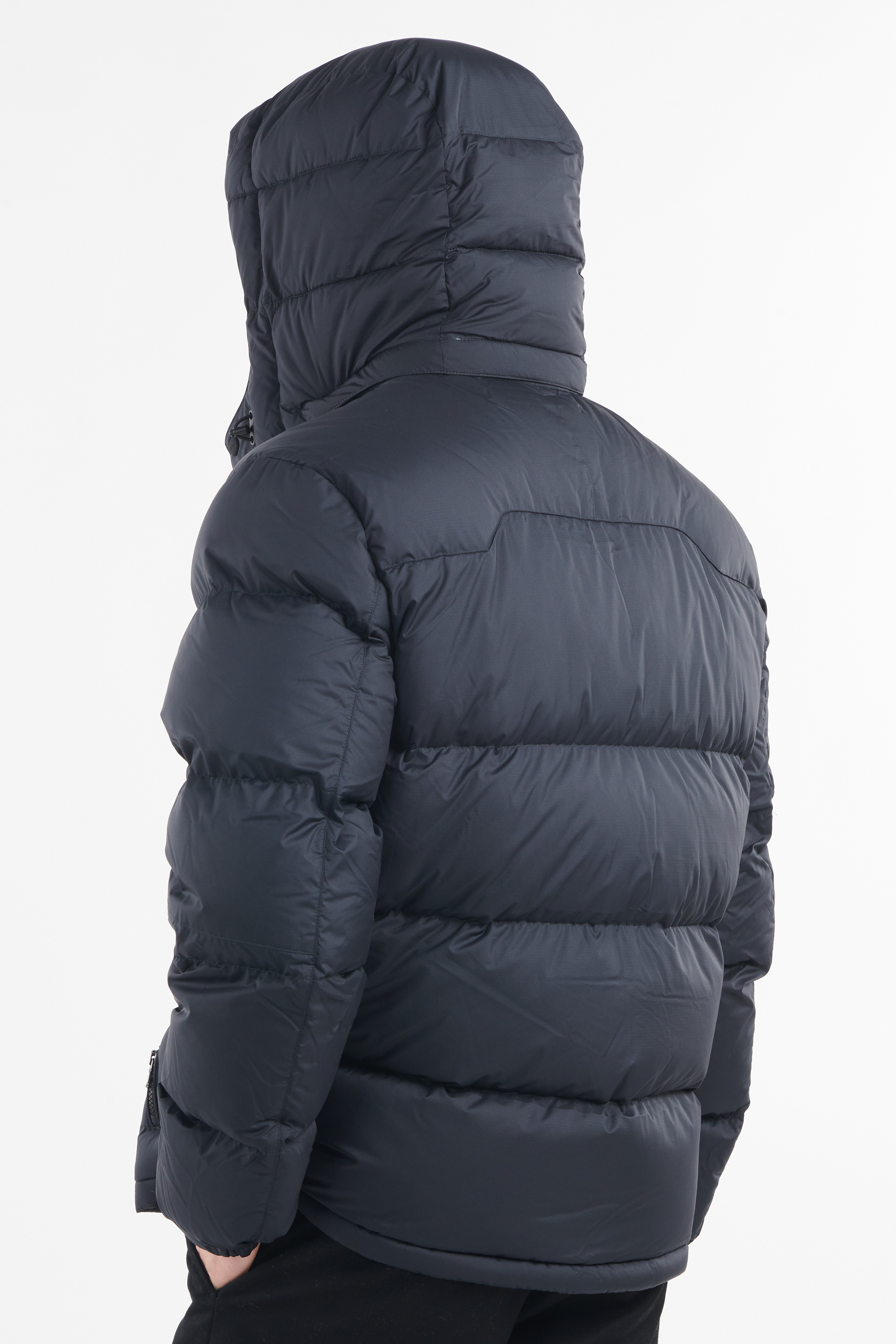Lightweight quilted padded jacket with high neck Black