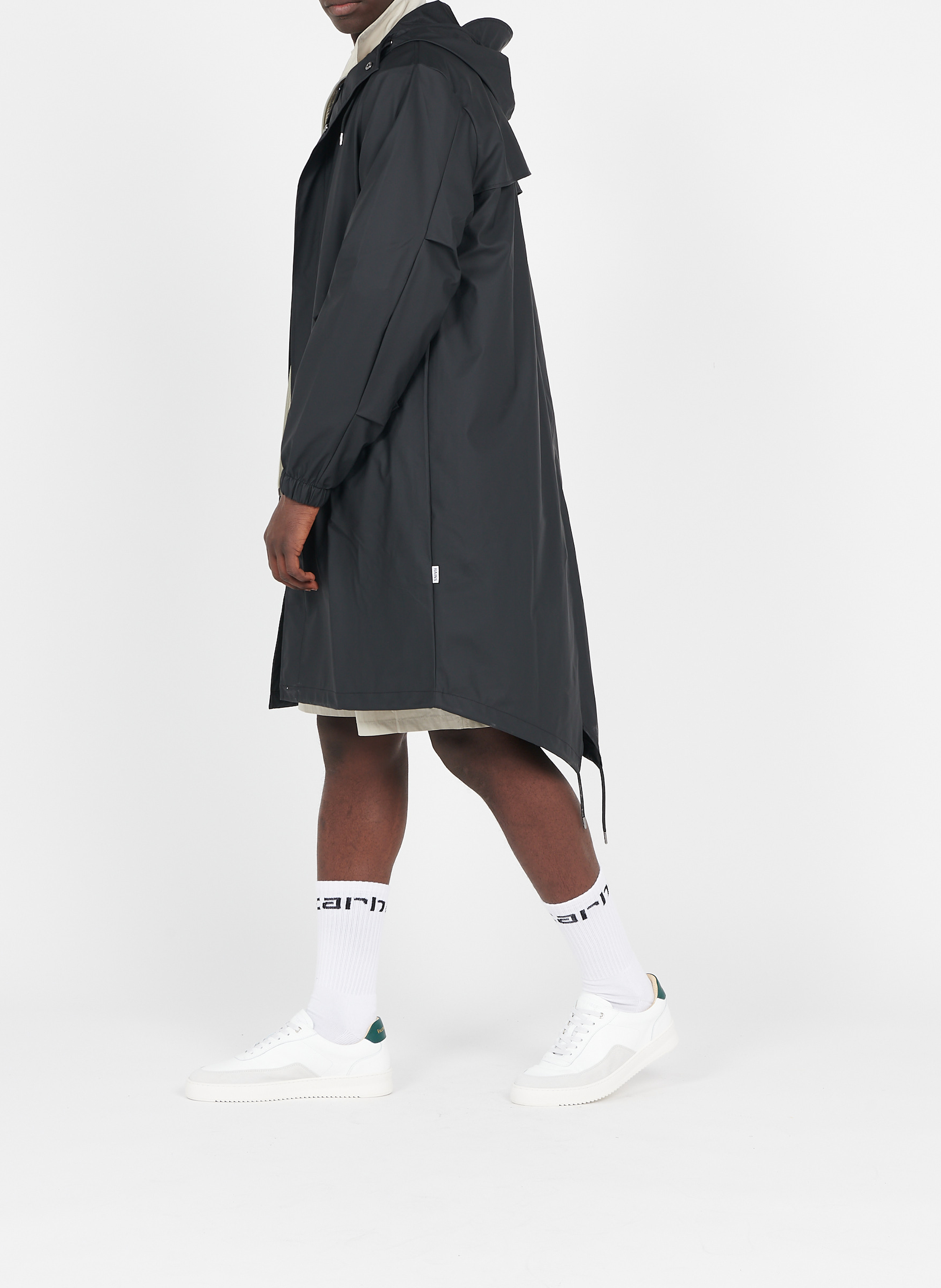 Hooded raincoat | Black RAINS Men
