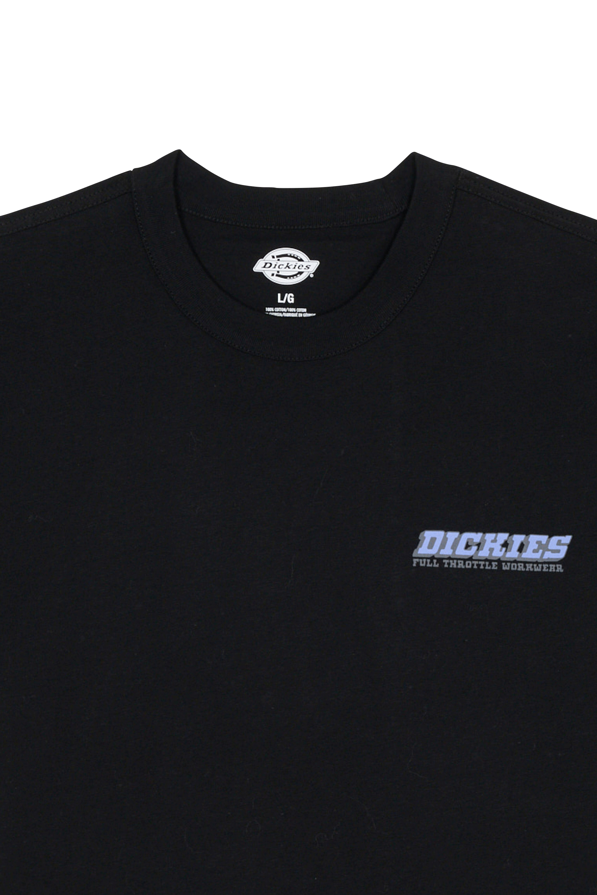 Regular-fit round-neck cotton T-shirt | Black DICKIES Men