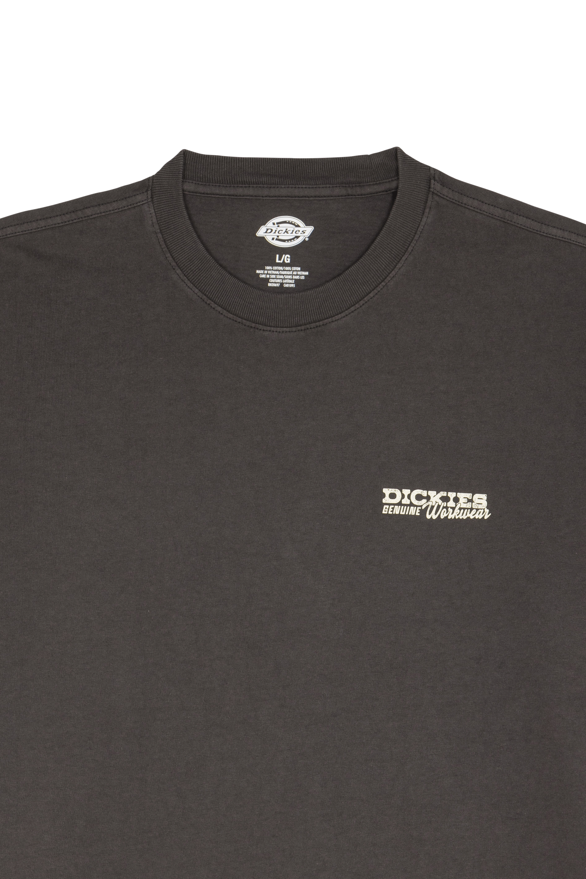 Regular-fit round-neck cotton T-shirt | Black DICKIES Men