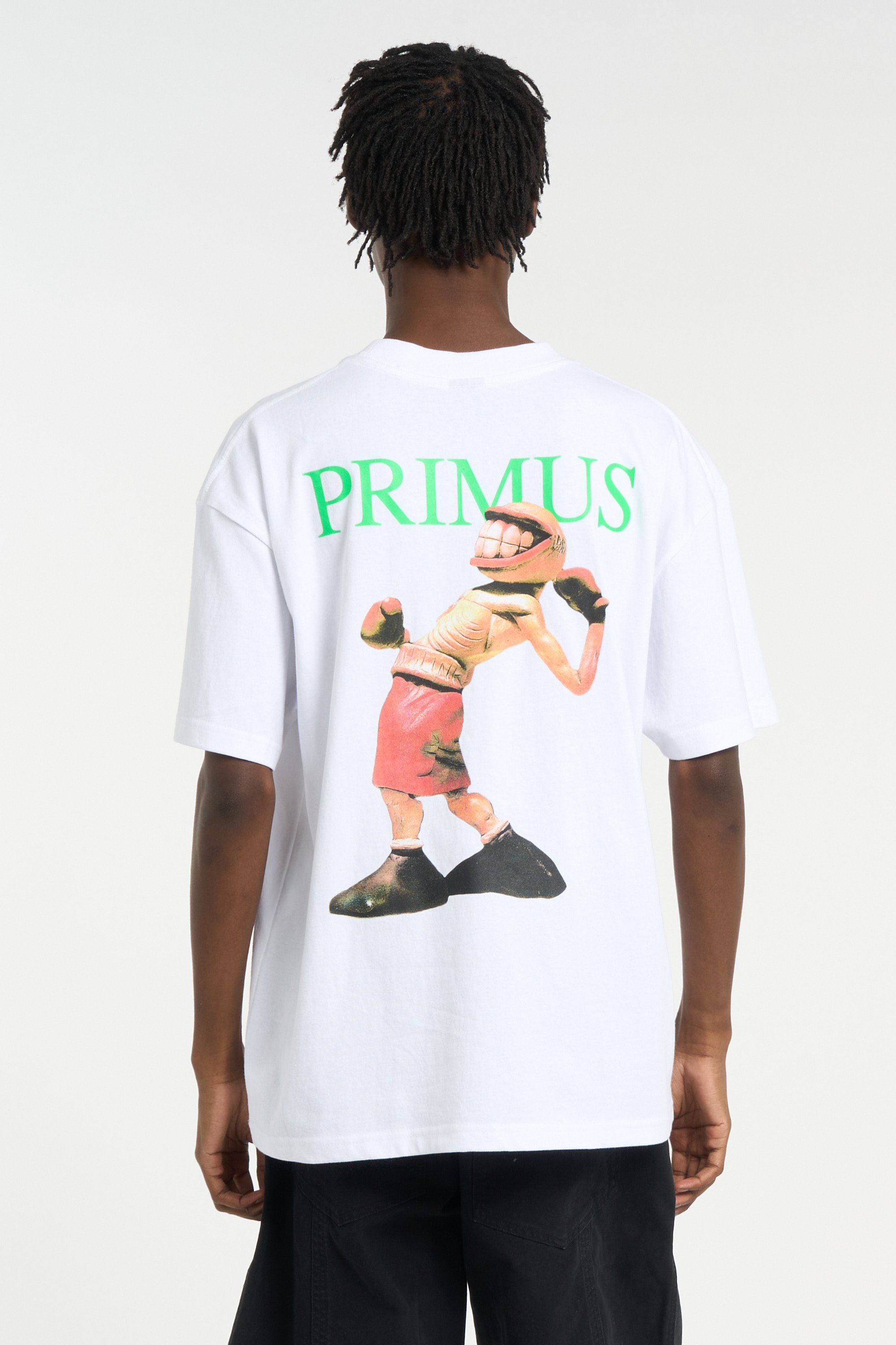 Regular-fit round-neck cotton T-shirt | White PLEASURES Men