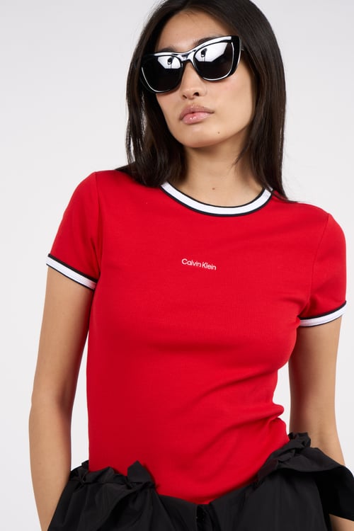 CALVIN KLEIN T-shirt Rouge