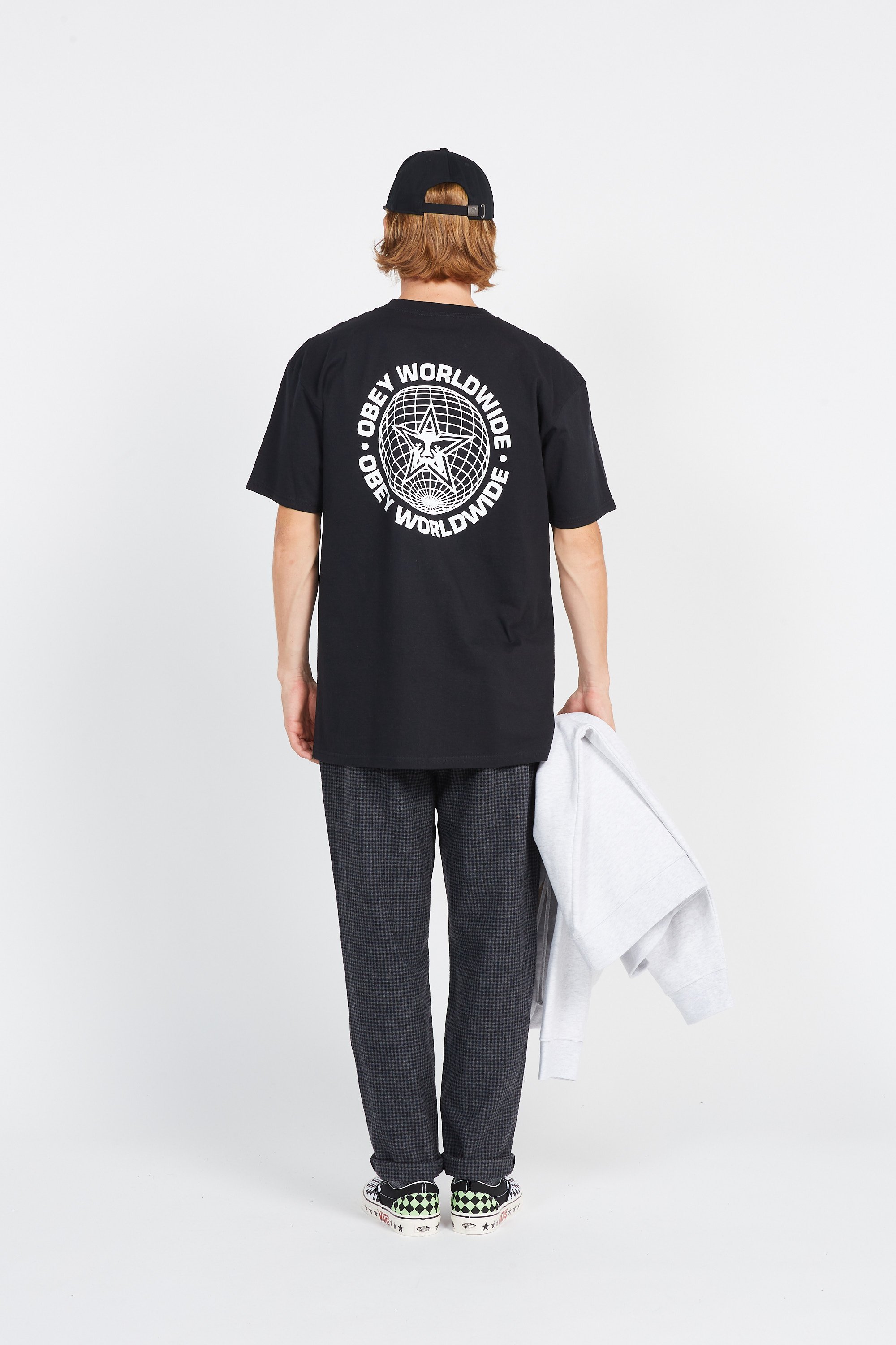 T-shirt Wordwide gobe Noir Obey - Homme | Citadium
