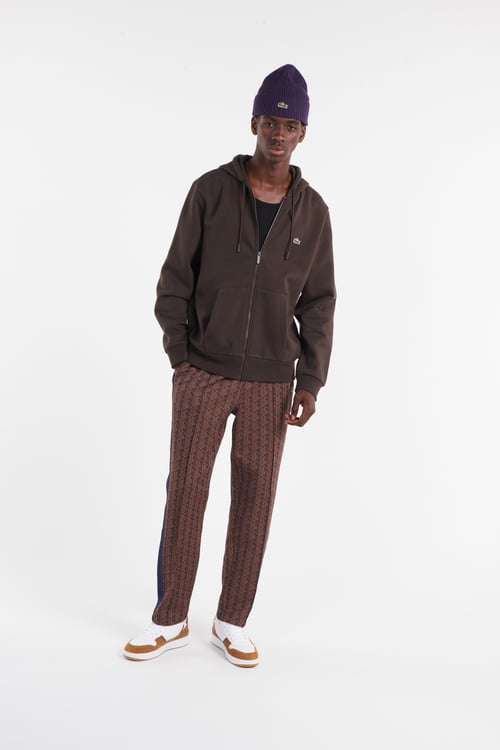 LACOSTE Hoodie zippé Marron