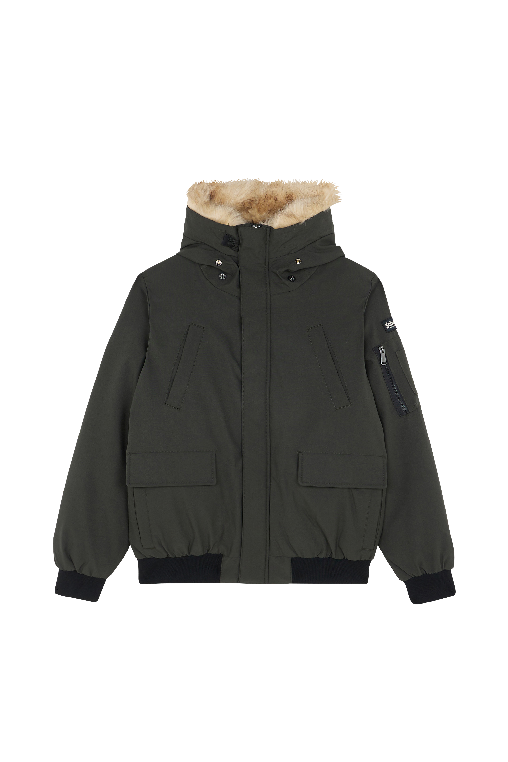 Lightweight quilted padded jacket with high neck KEYBURN Kaki