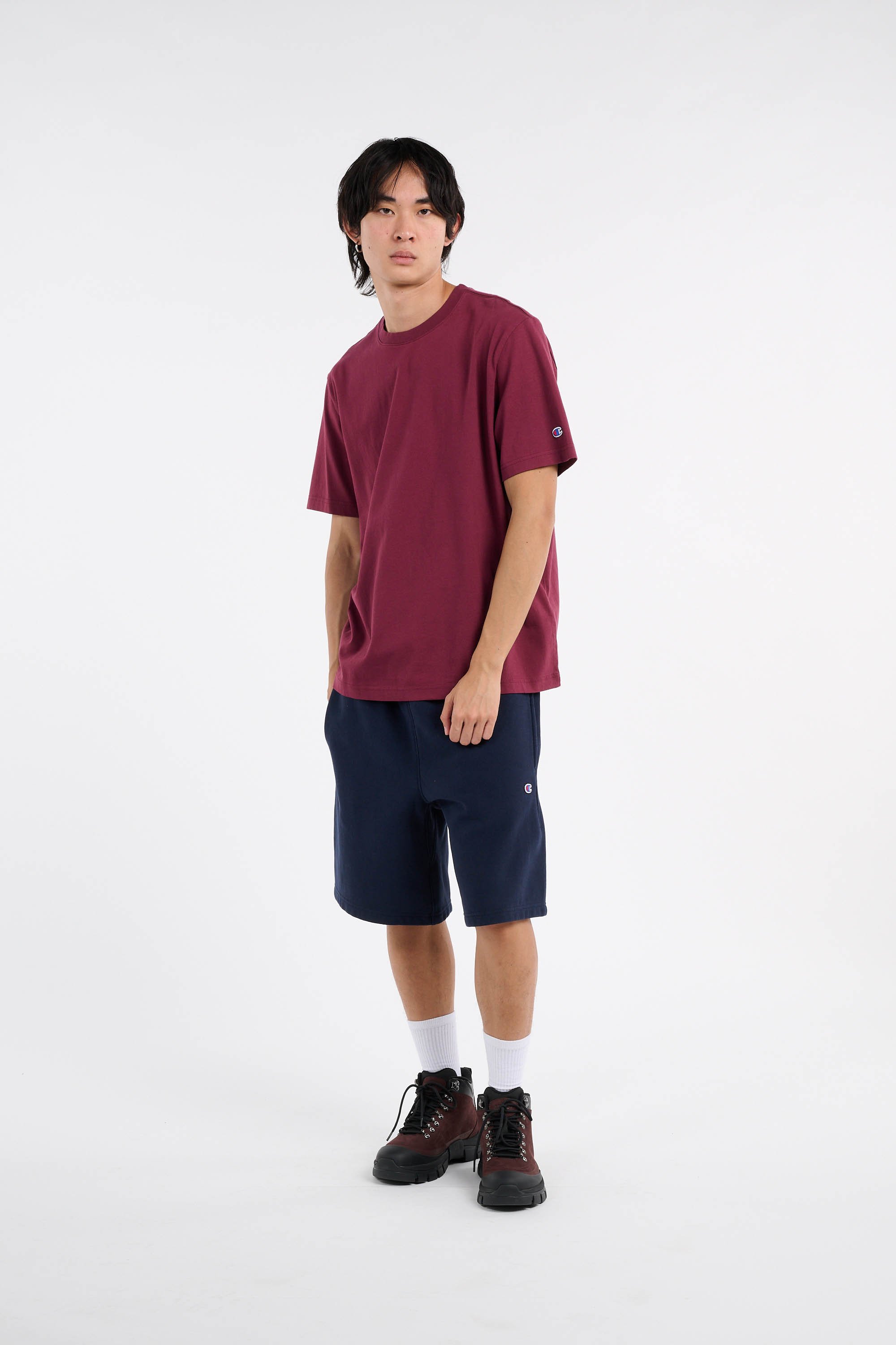 Regular-fit round-neck cotton T-shirt CHAMPION Red