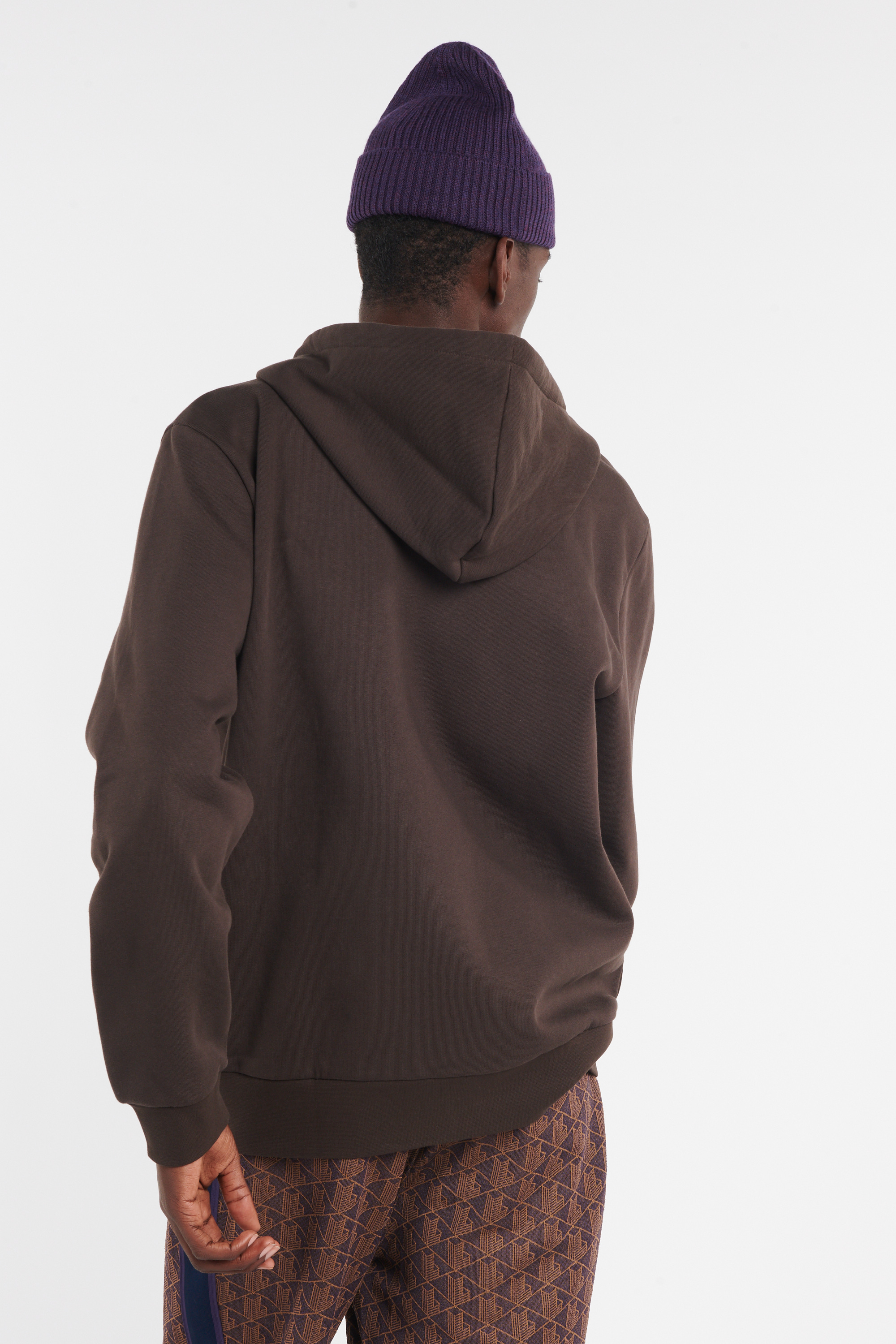 Hoodie zippé Marron