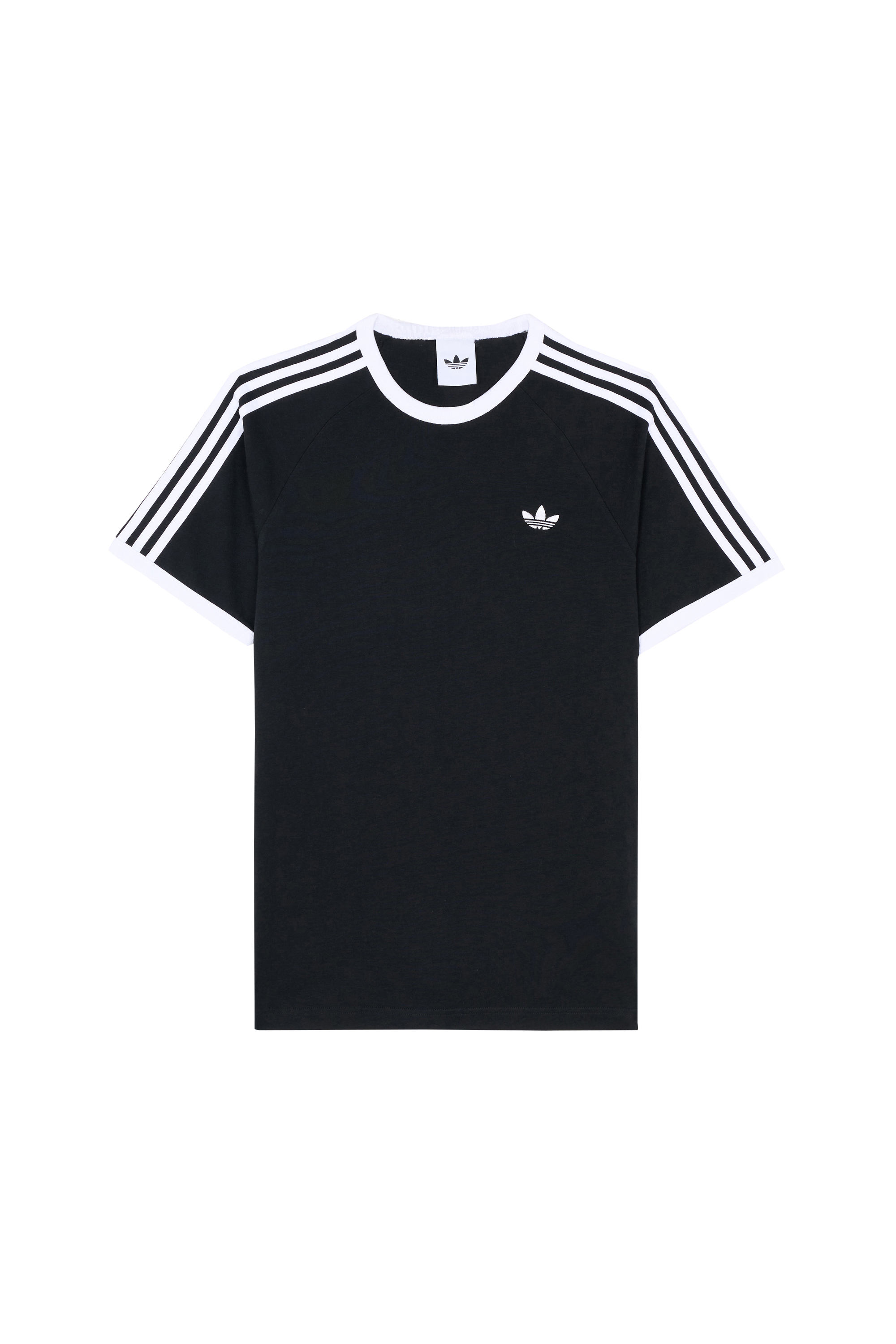 Regular-fit round-neck cotton T-shirt Black