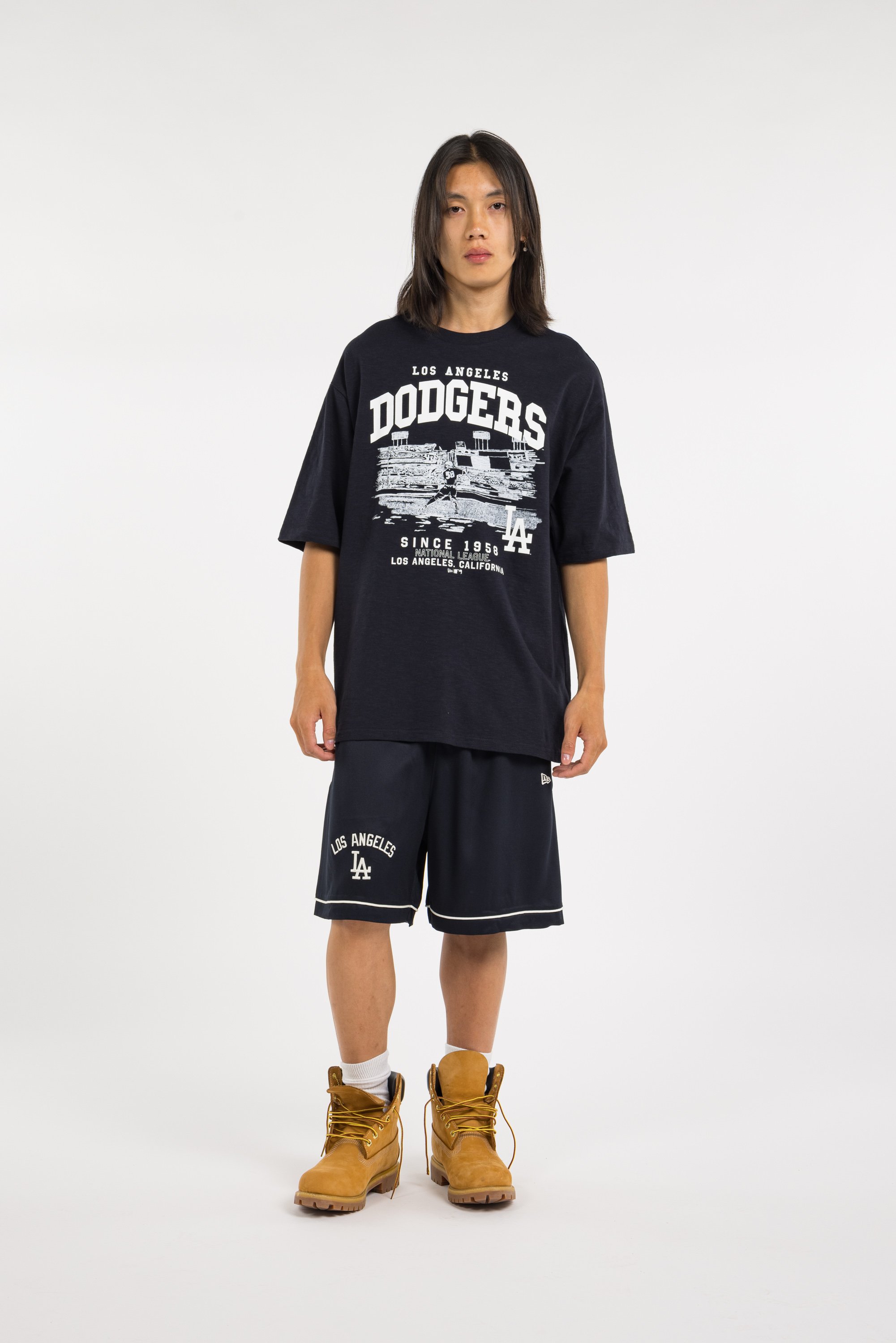 Regular-fit round-neck cotton T-shirt NEW ERA Blue
