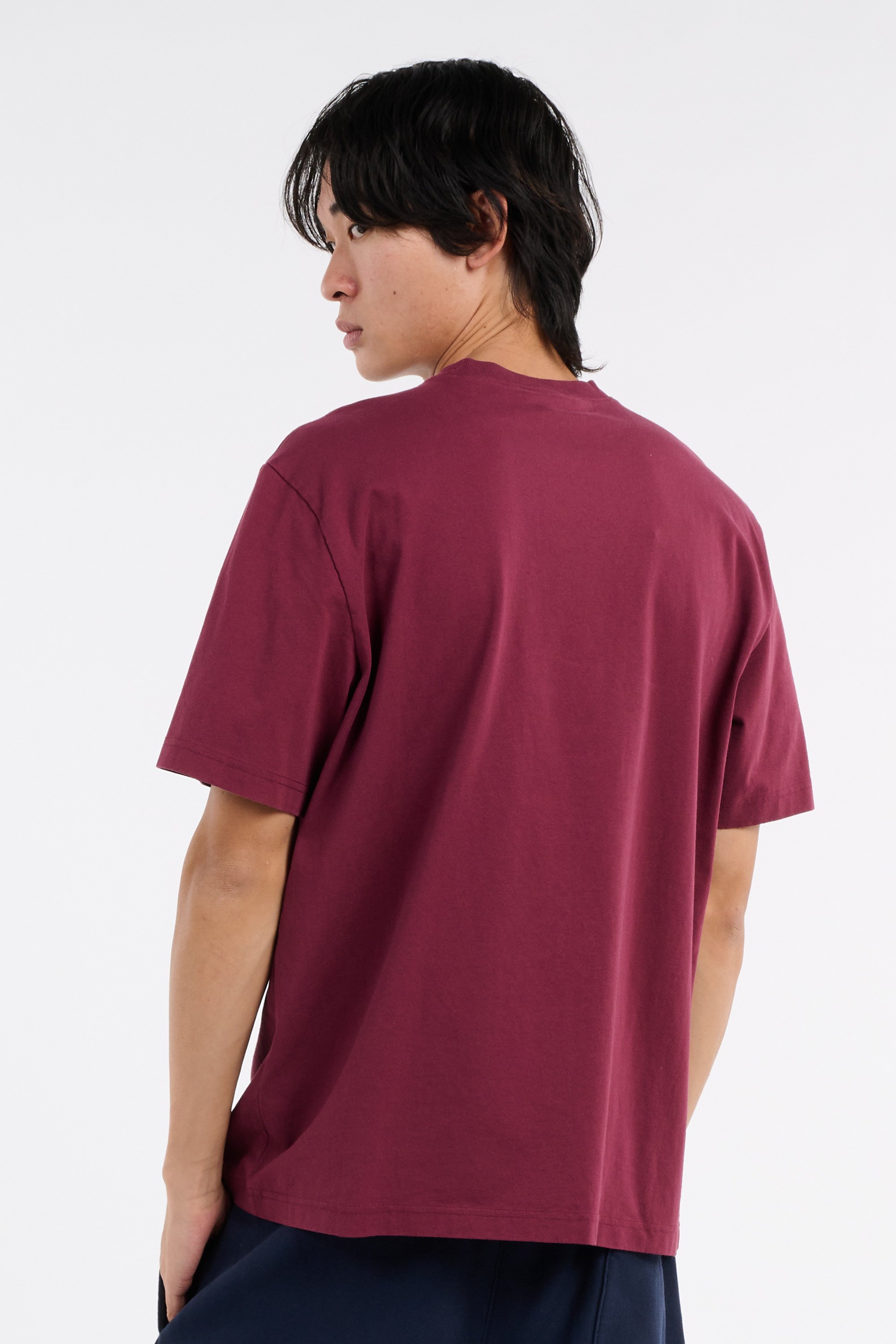 Regular-fit round-neck cotton T-shirt | Red CHAMPION Men