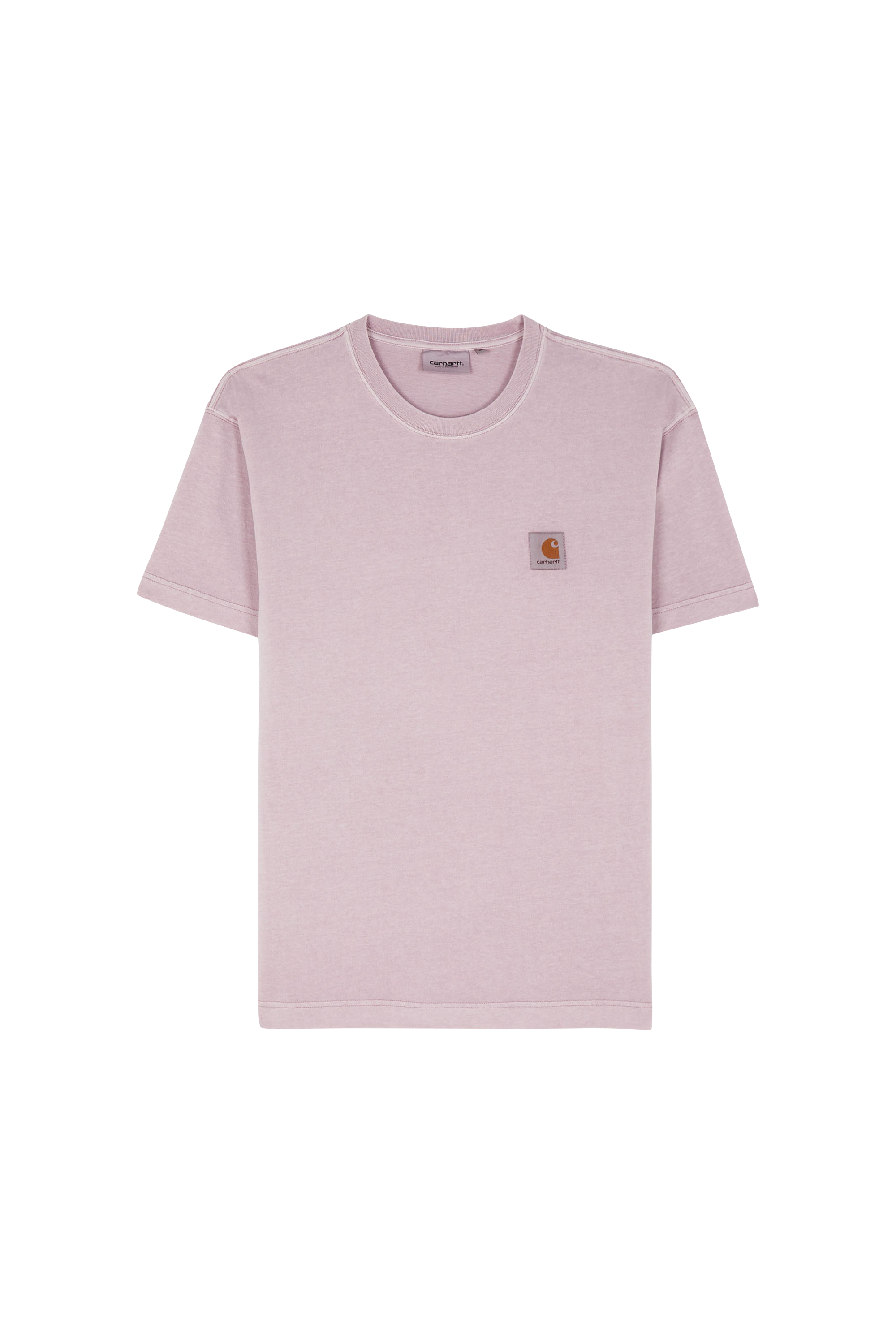 Regular-fit round-neck cotton T-shirt Pink