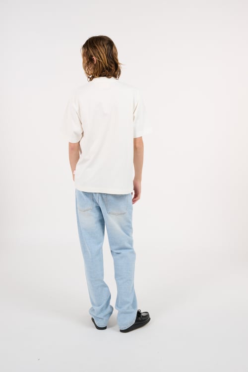 VERLAN Regular-fit round-neck cotton T-shirt Blue