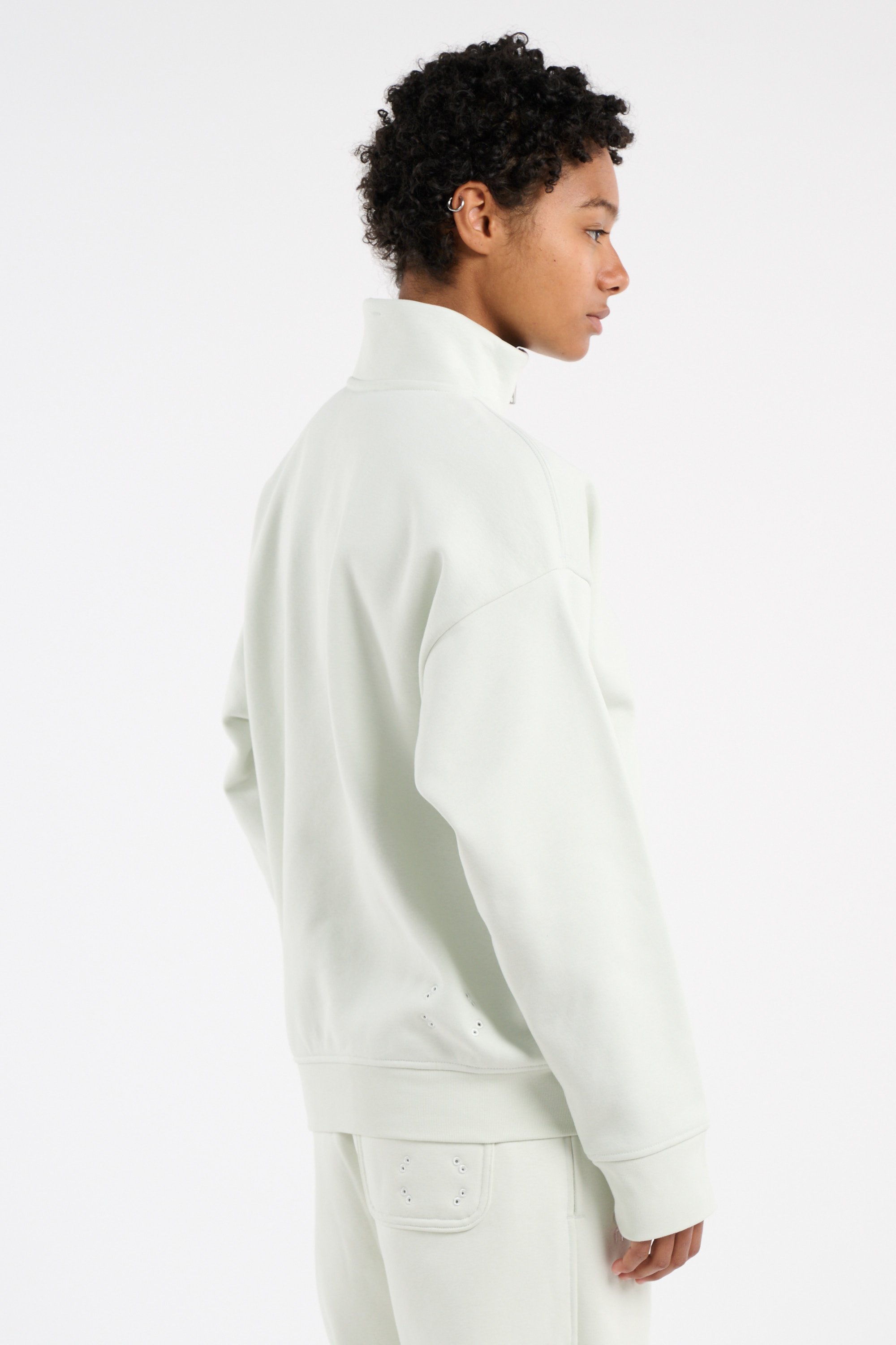 Slim-fit zip-up tracksuit top  Green