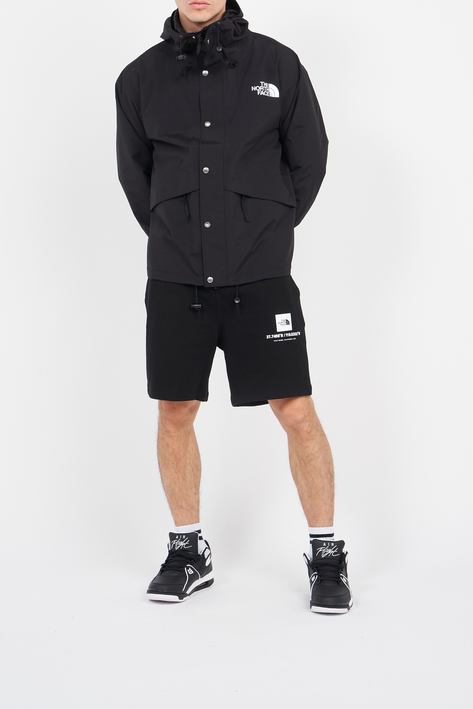 Printed raincoat with hood THE NORTH FACE Black