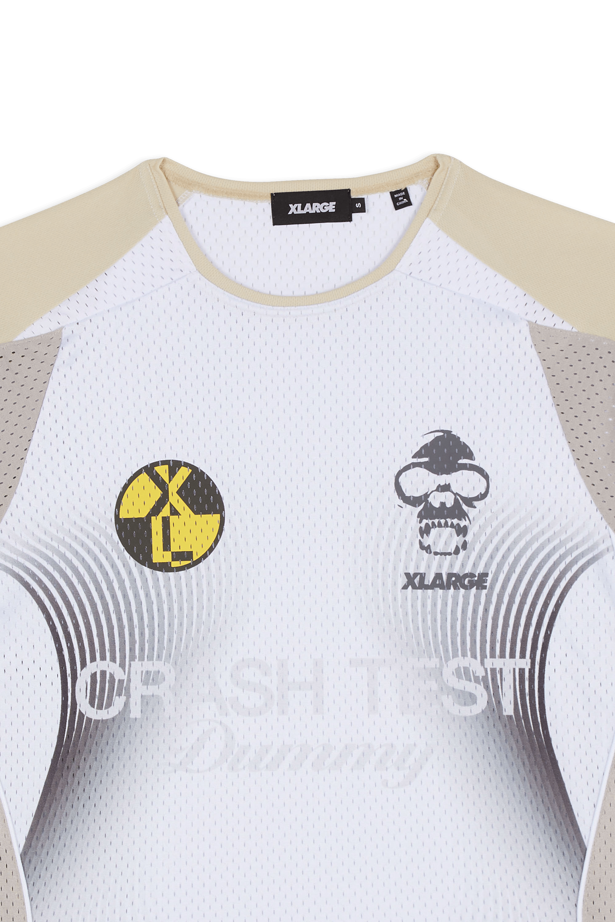 Regular-fit round-neck cotton T-shirt Beige