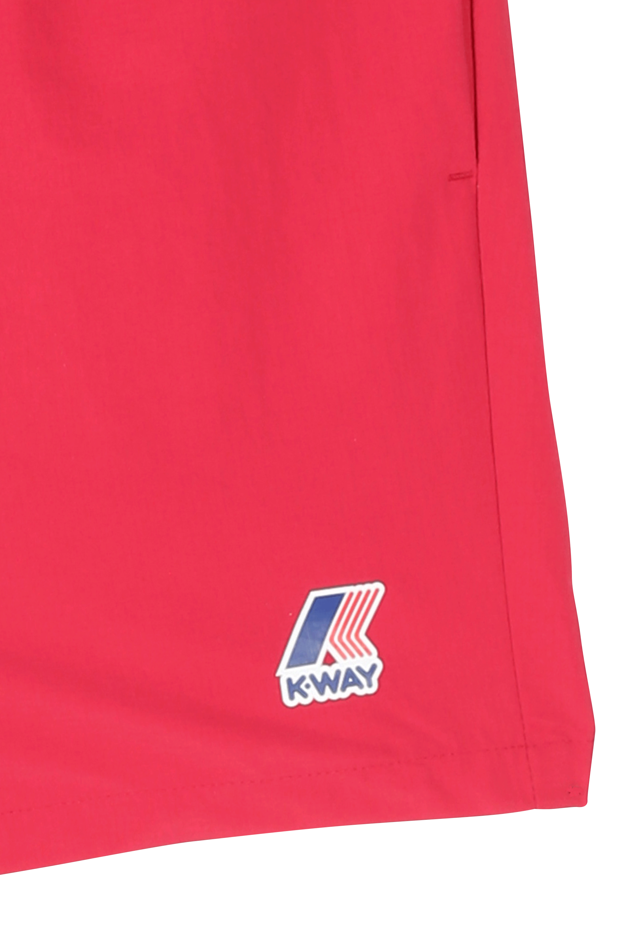 Small check nylon swim shorts Red