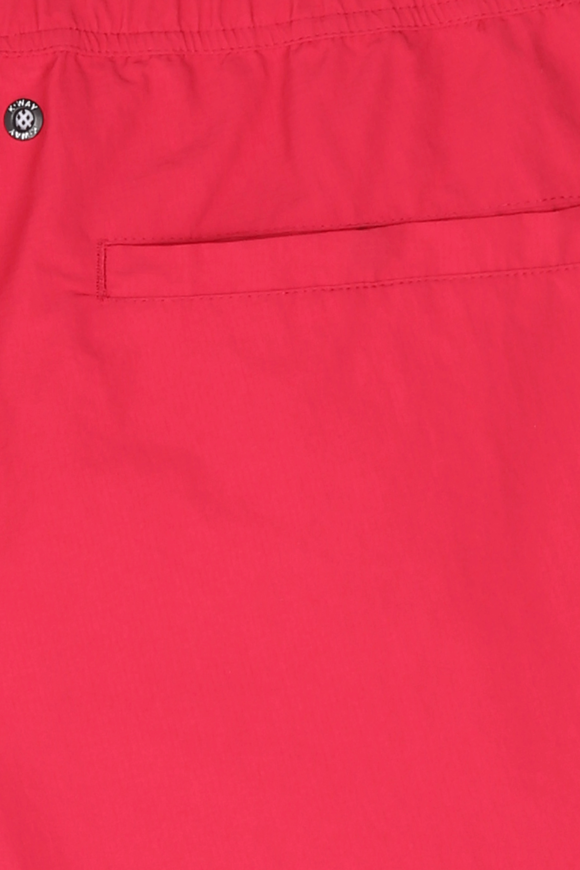 Small check nylon swim shorts Red