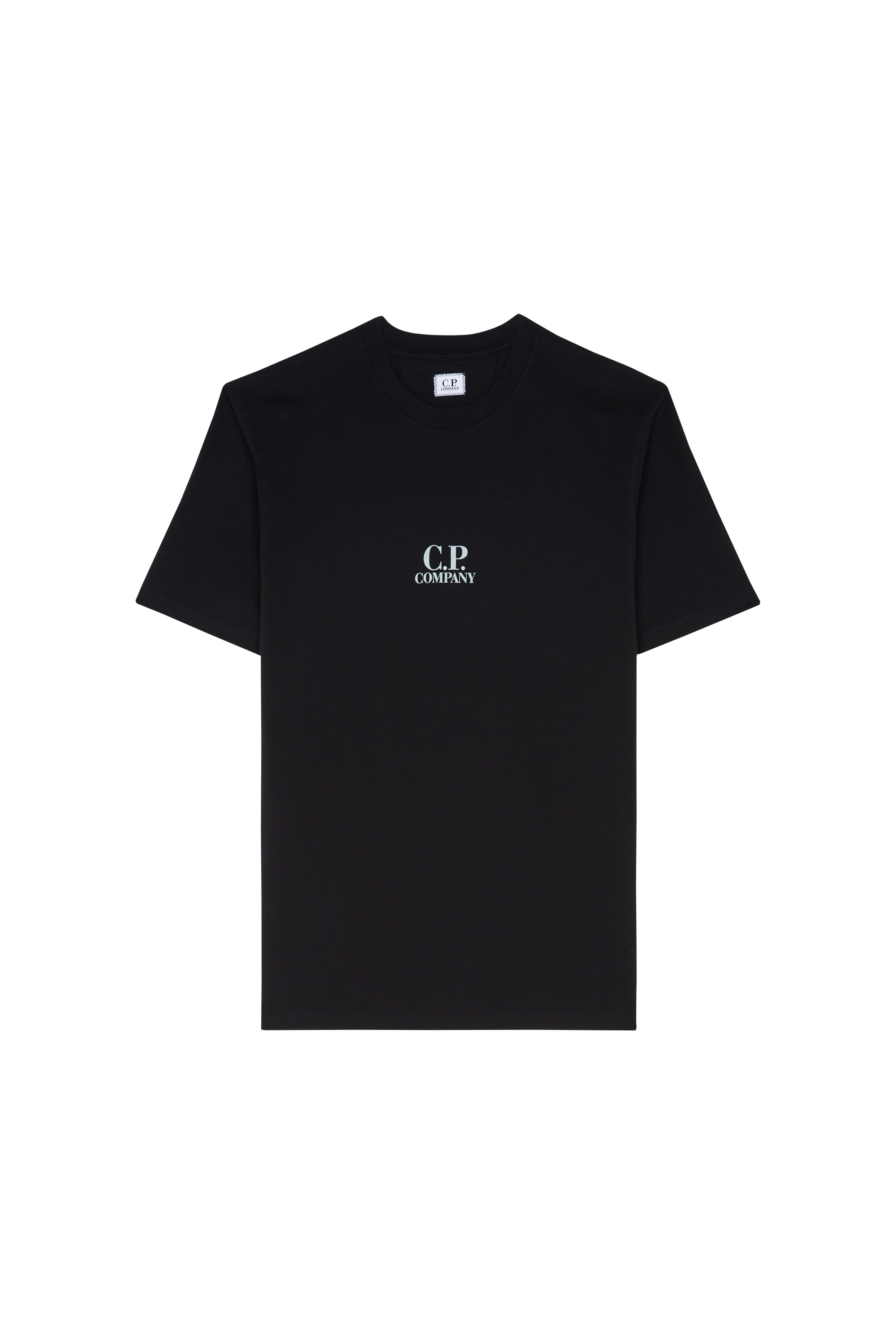 Regular-fit round-neck cotton T-shirt Black