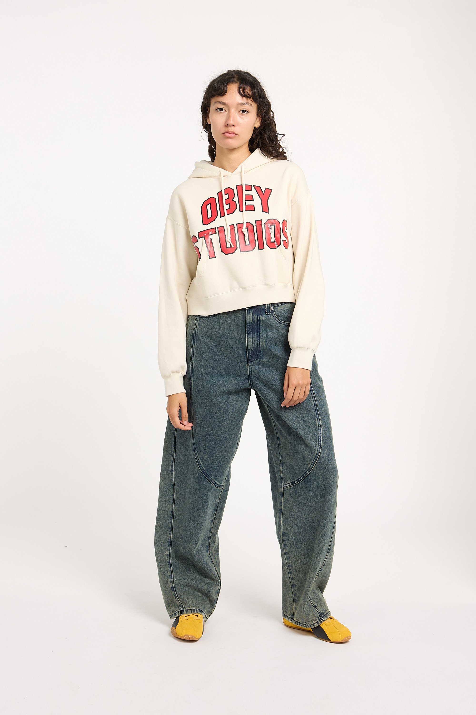 Tommy badge sweatshirt | Beige OBEY Women