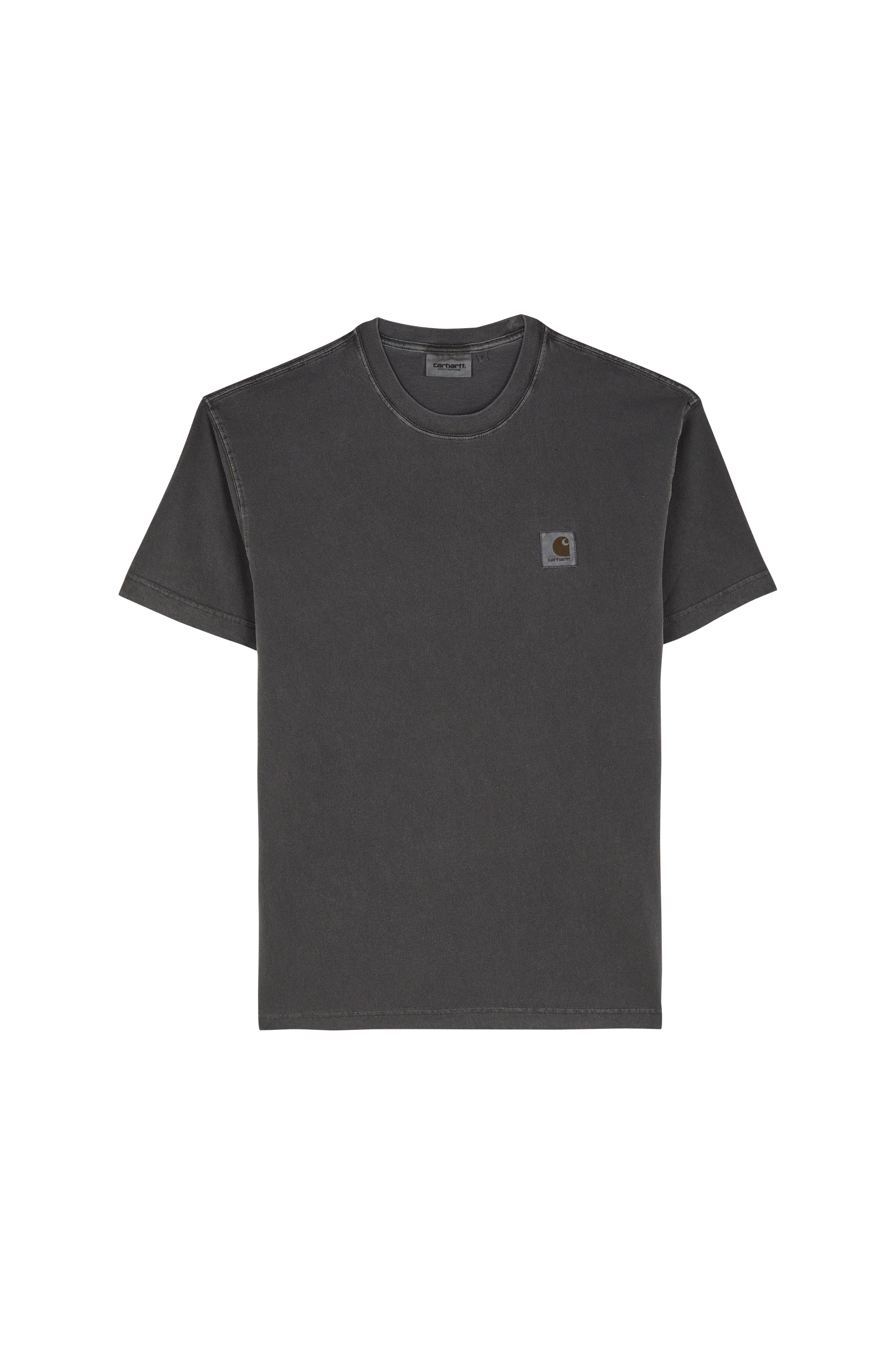 Regular-fit round-neck cotton T-shirt Grey