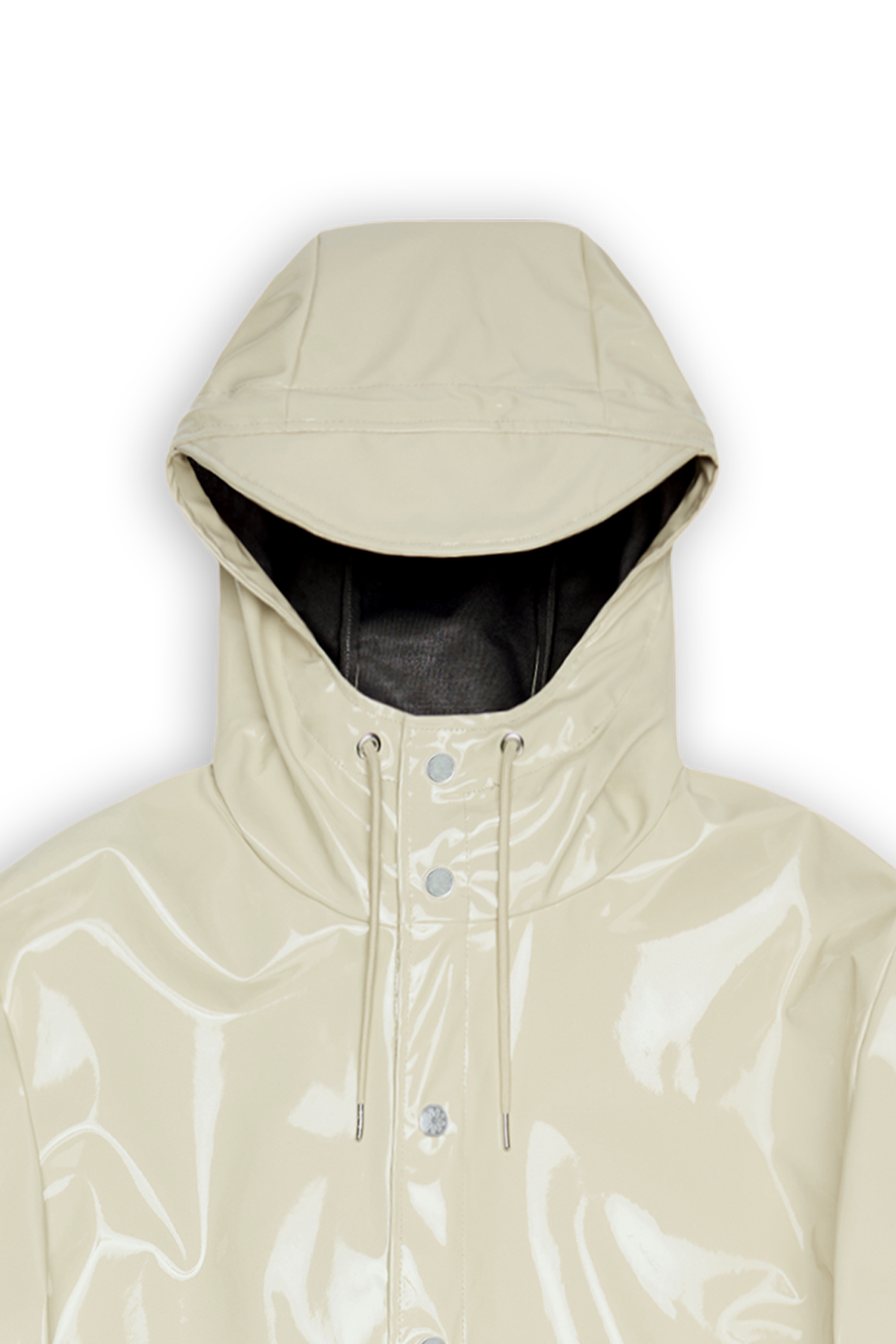 Coupe-vent imperméable long à capuche Beige