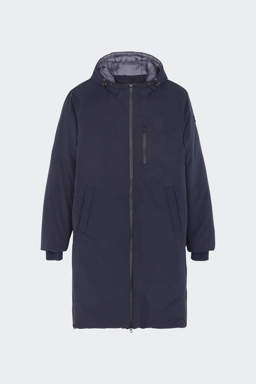 SCHOTT Lightweight quilted padded jacket with high neck Blue