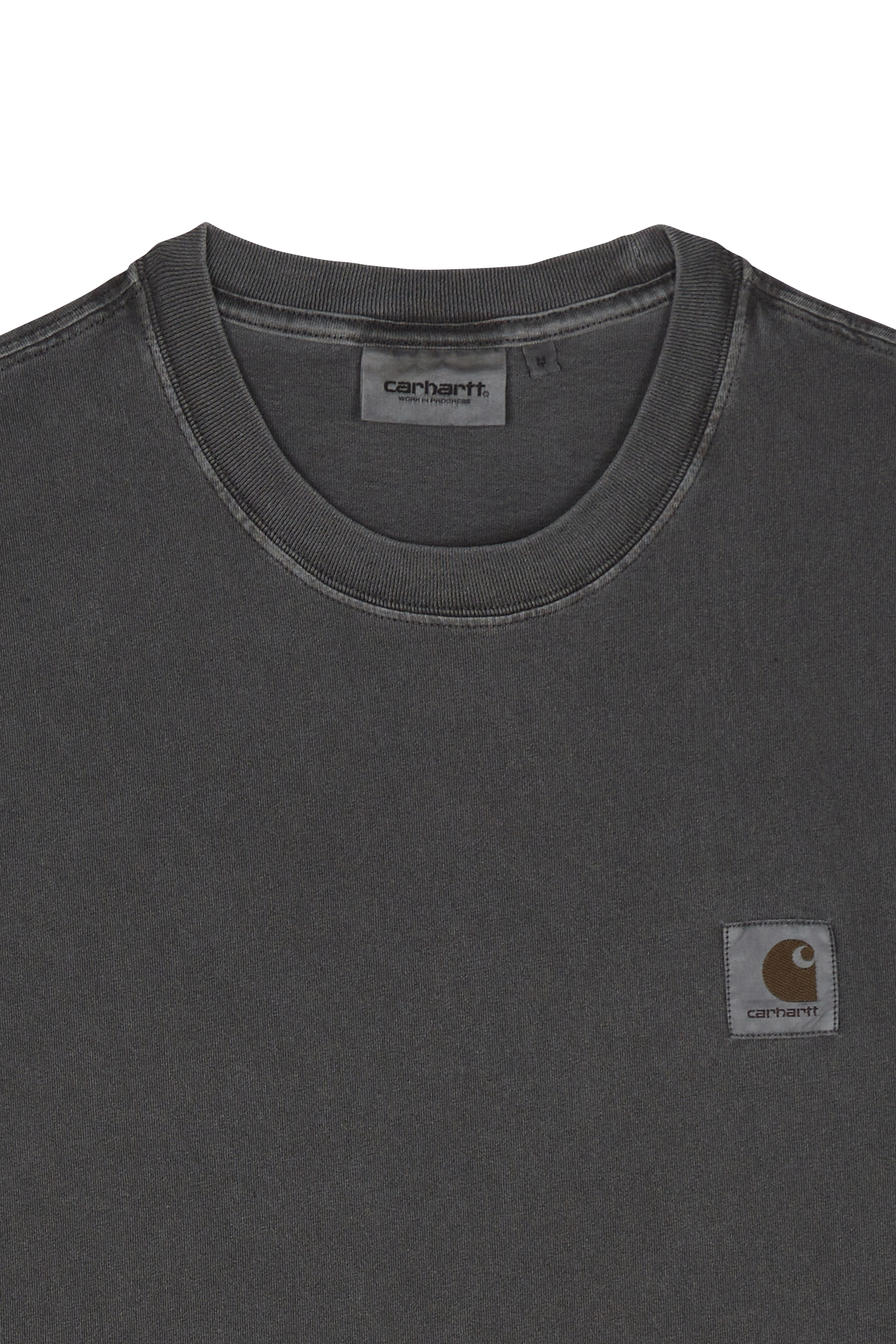Regular-fit round-neck cotton T-shirt Grey