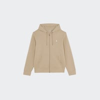 Regular-fit zip-up cotton-blend hoodie with Pony Player Double-Knit Full-Zip Hoodie Vintage khaki