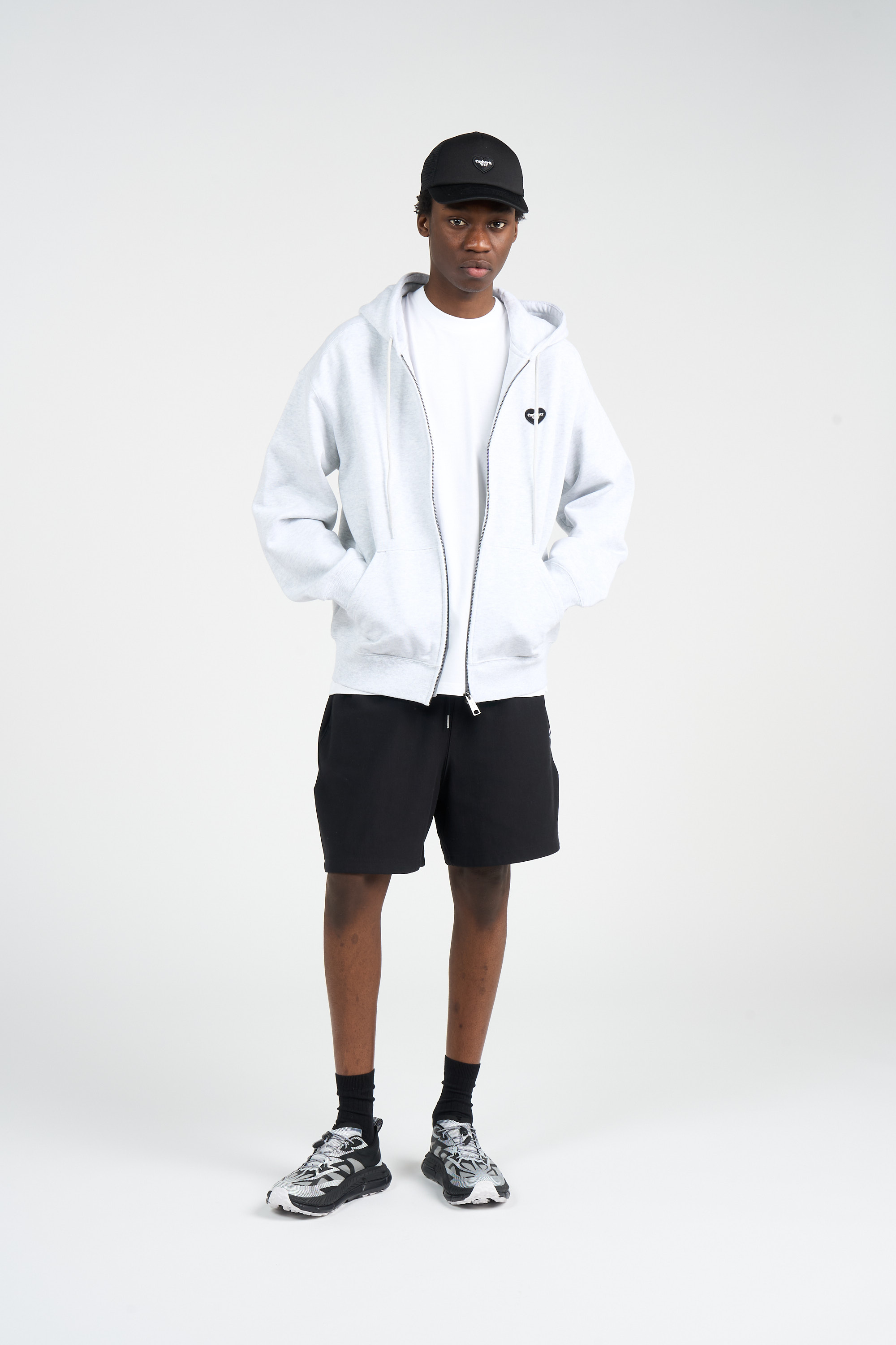 Hoodie zippé Gris