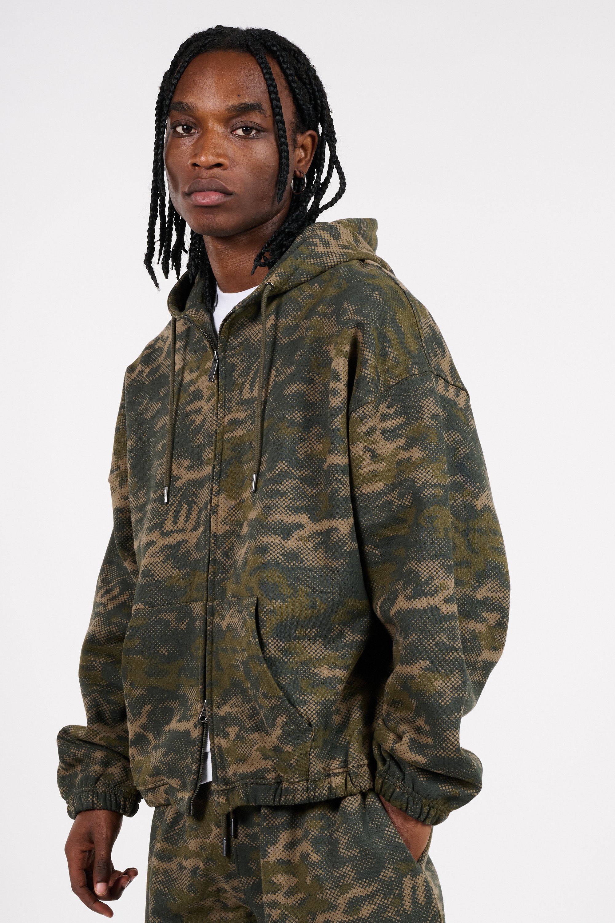 Zip-up hoodie | Green WASTED Men