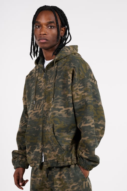 WASTED Hoodie zippé Vert