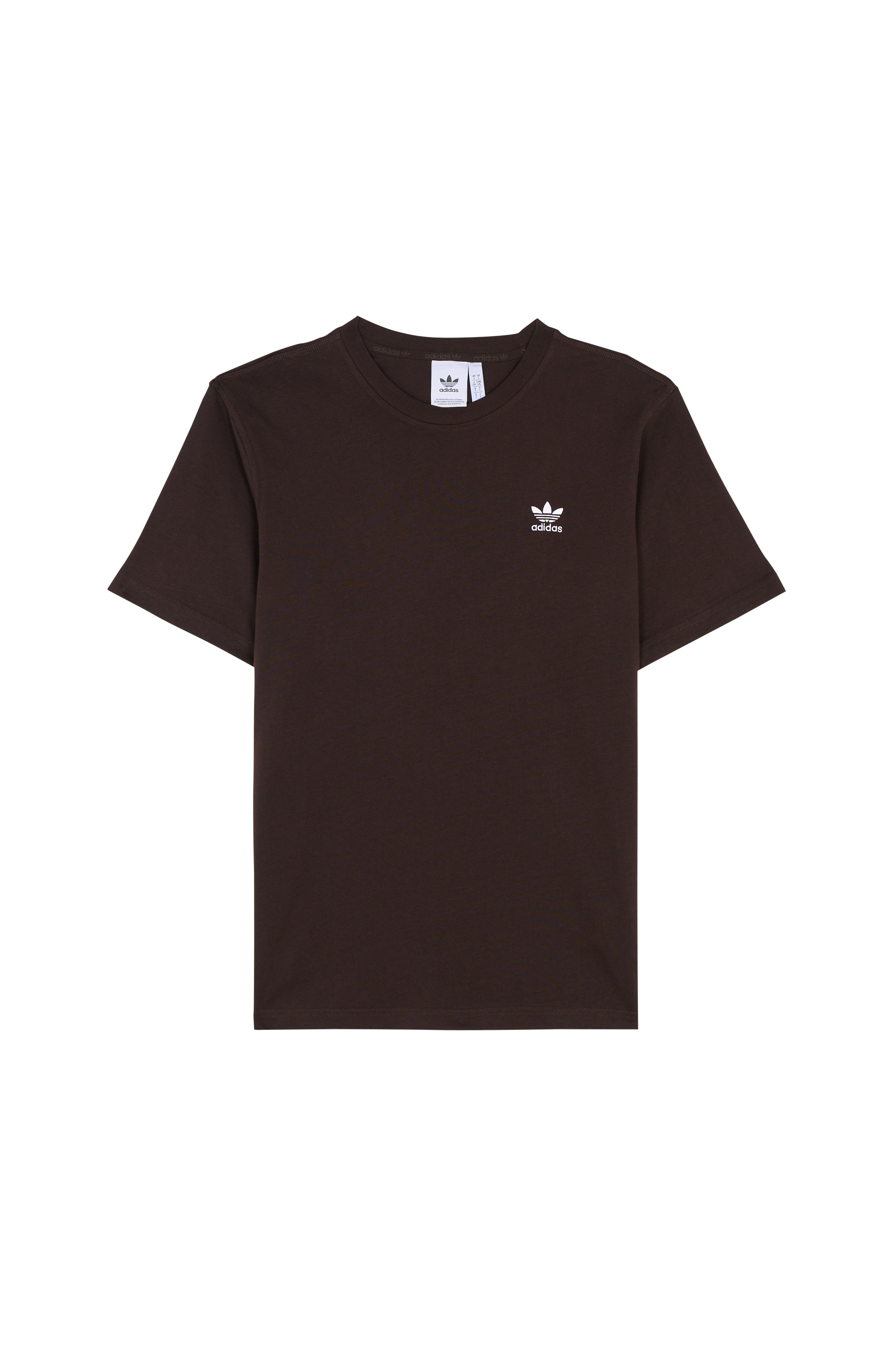 Regular-fit round-neck cotton T-shirt Brown