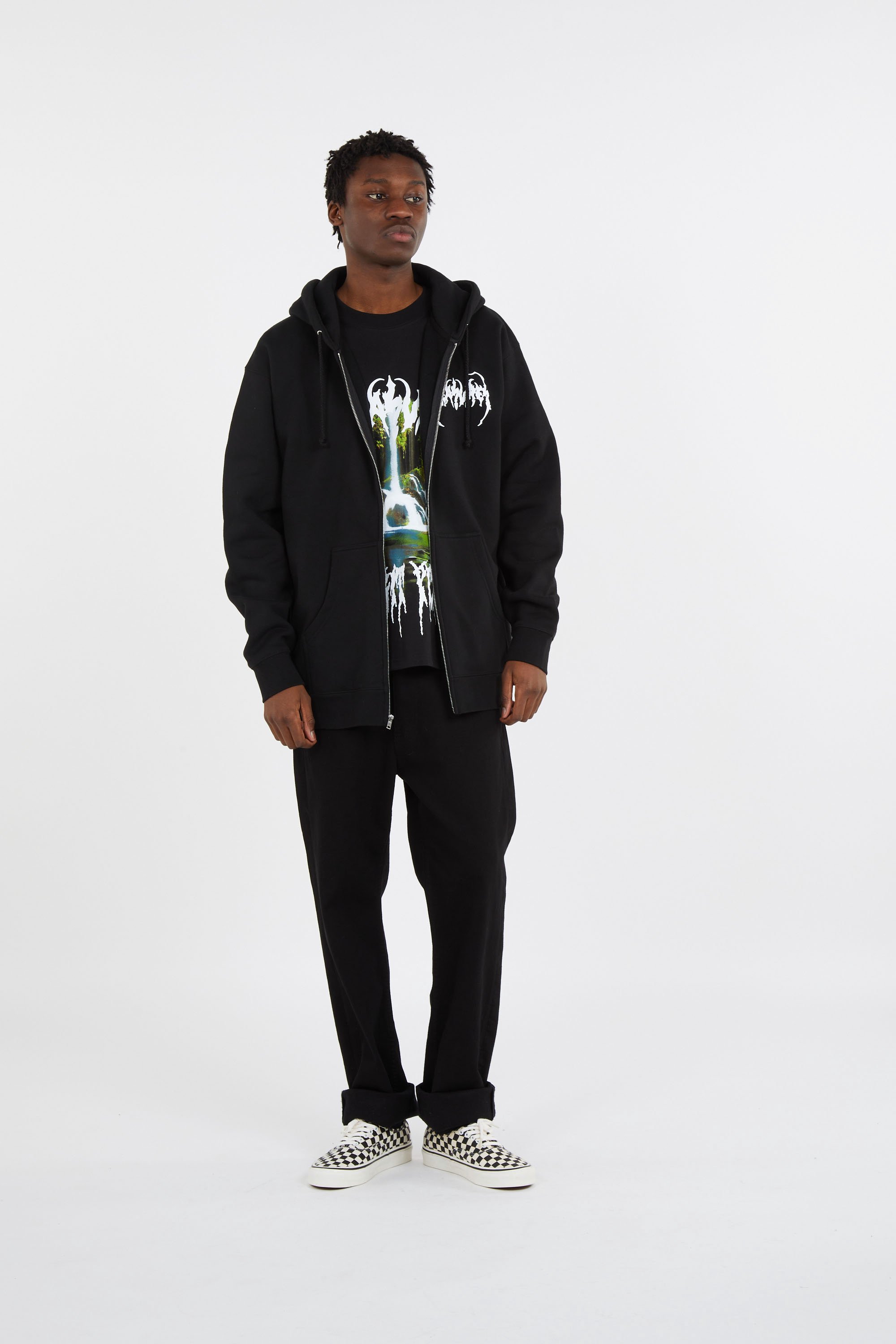 Zip-up hoodie PLEASURES Black