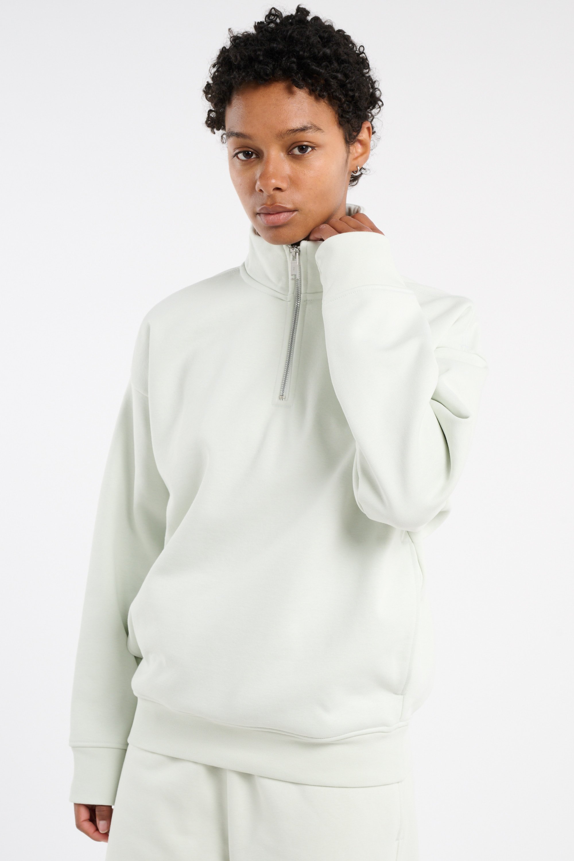 Slim-fit zip-up tracksuit top  Green