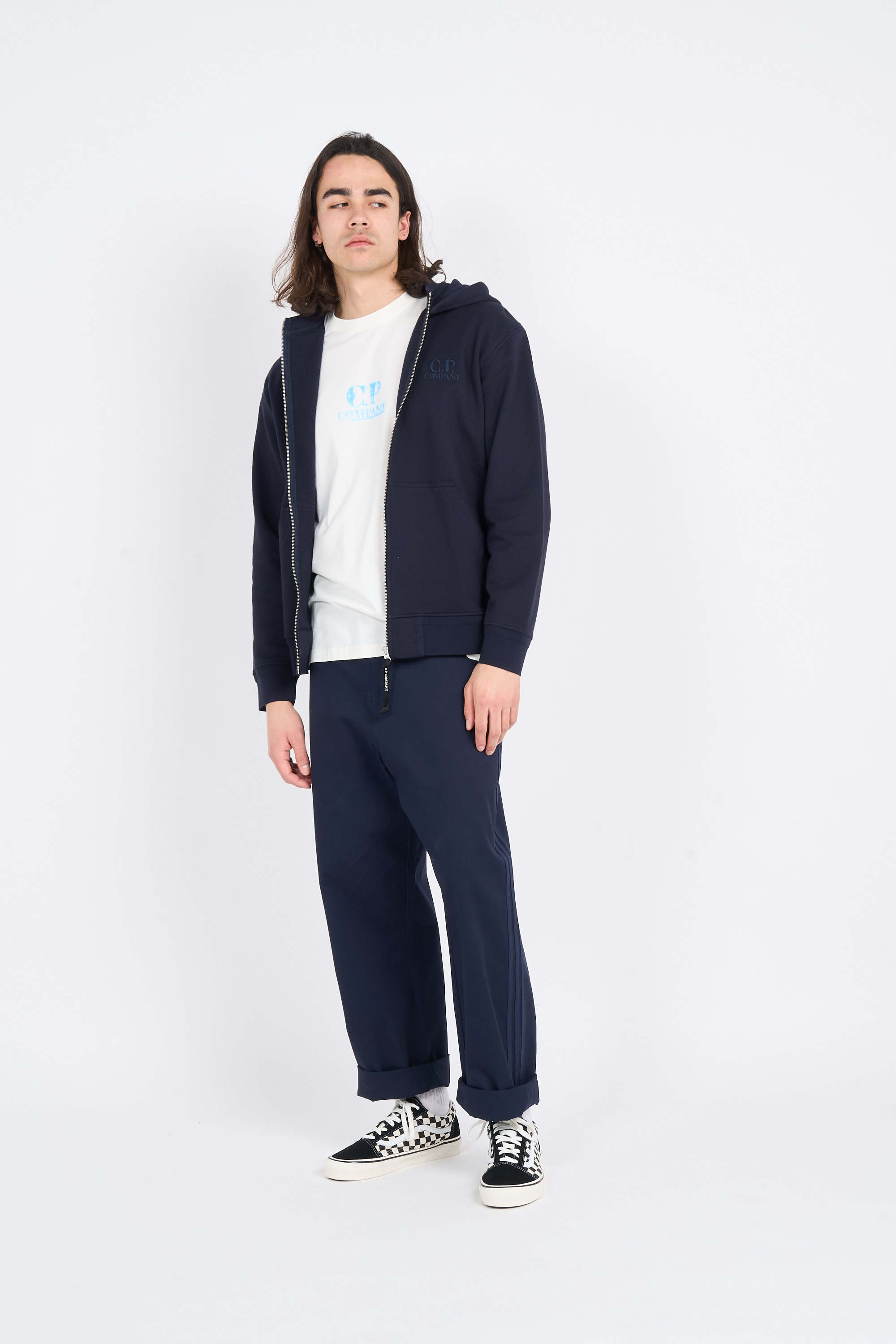 Hoodie zippé Bleu